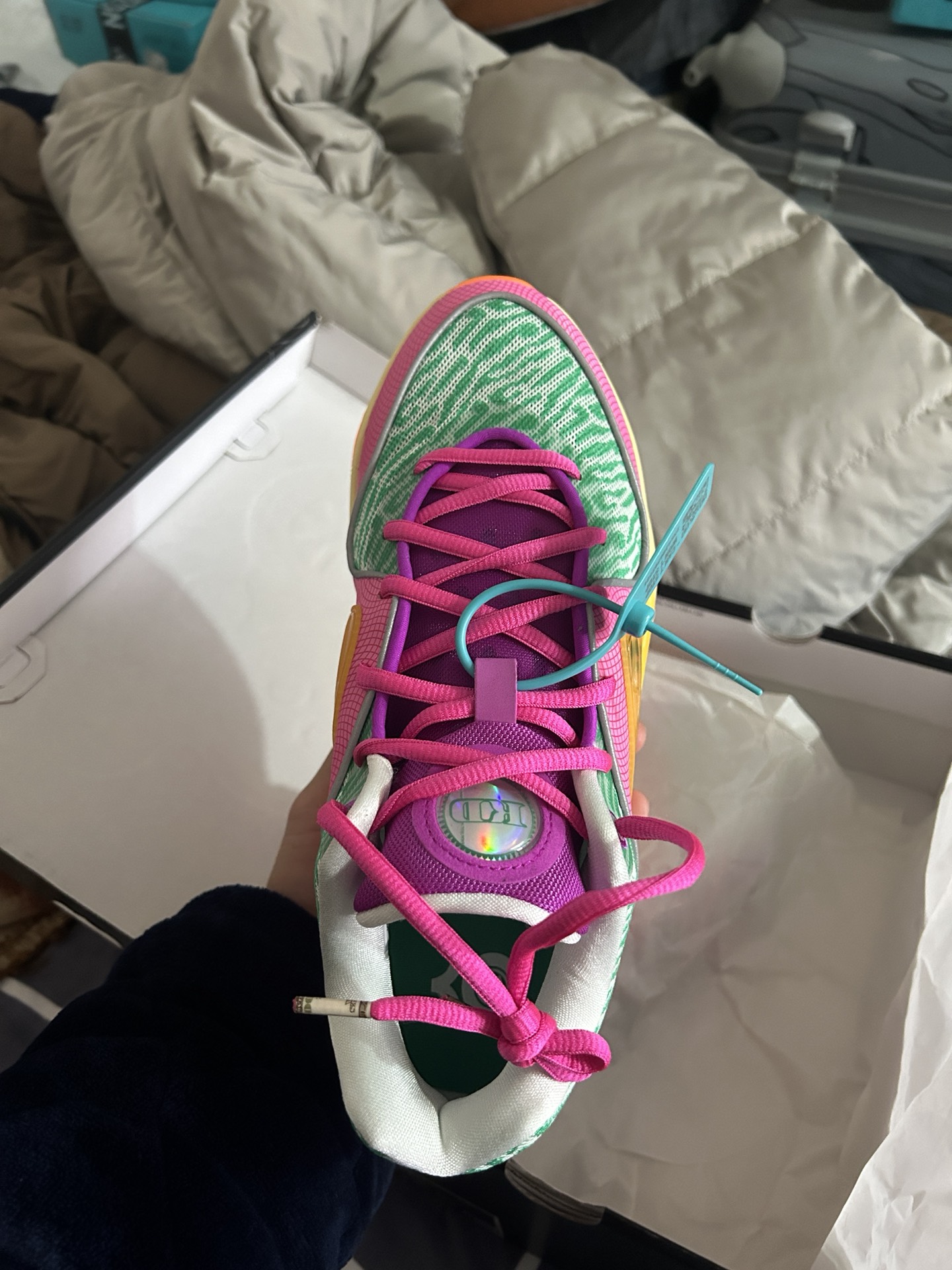 custom review-Nike KD 16 ASW EP Stadium Green Playful Pink