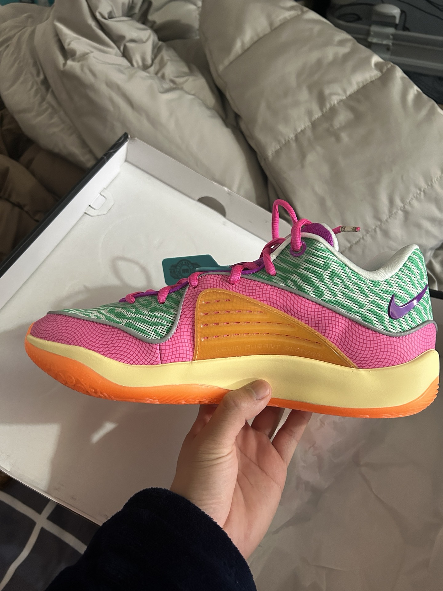 custom review-Nike KD 16 ASW EP Stadium Green Playful Pink