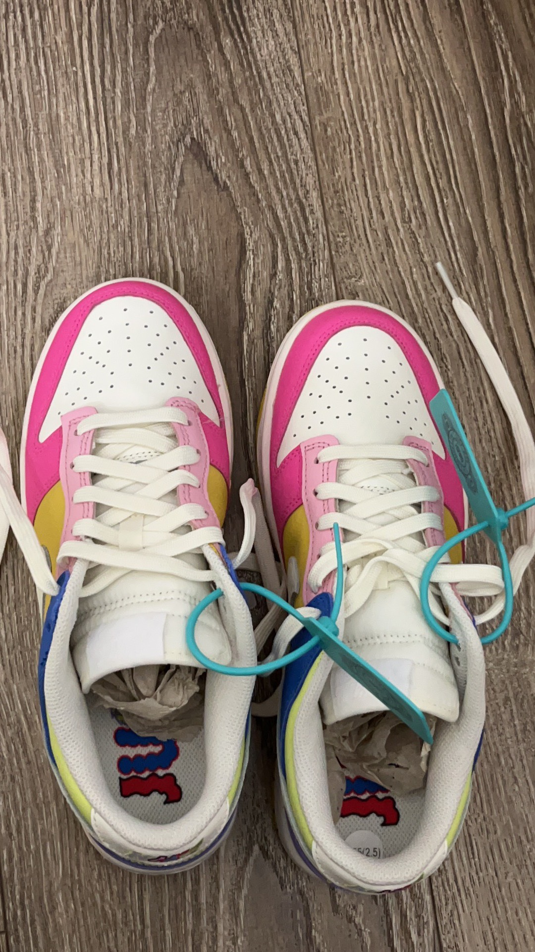 custom review-Nike Dunk Low Топ Кроссовки для скейтбординга Женские Белые Розовые Желтые