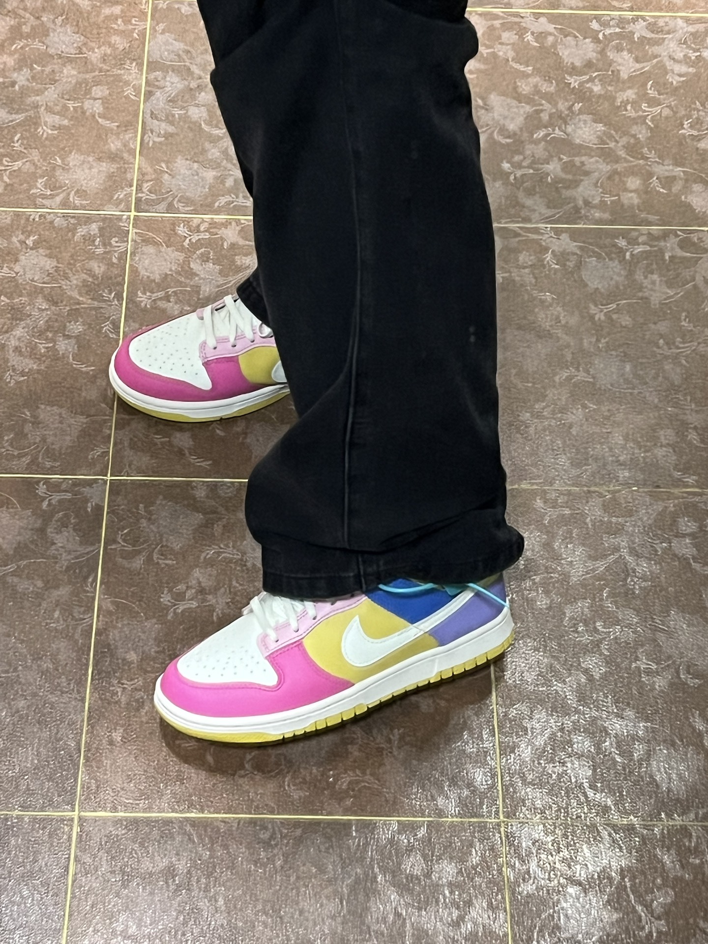 custom review-Nike Dunk Low Топ Кроссовки для скейтбординга Женские Белые Розовые Желтые