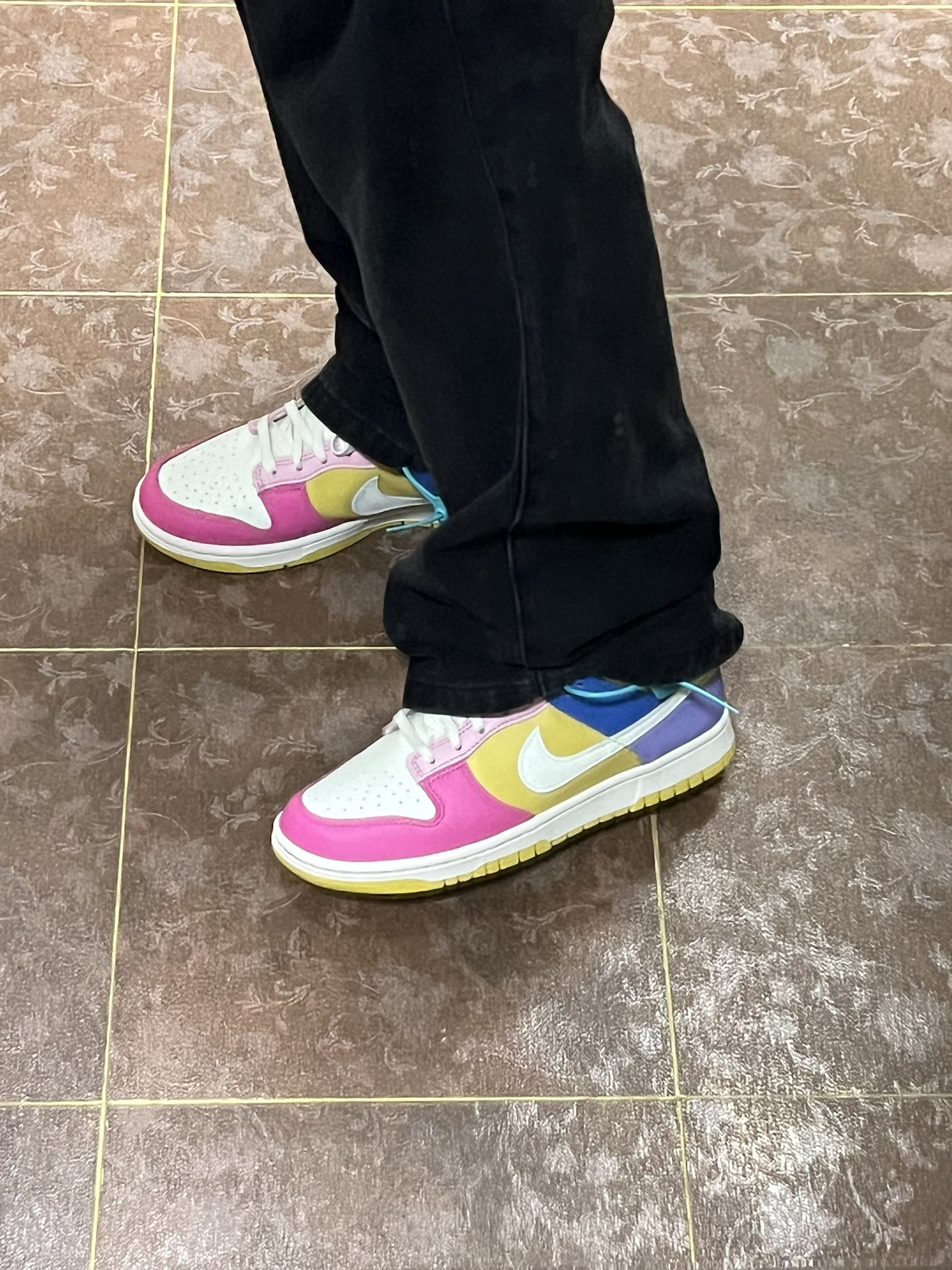 custom review-Nike Dunk Low Топ Кроссовки для скейтбординга Женские Белые Розовые Желтые