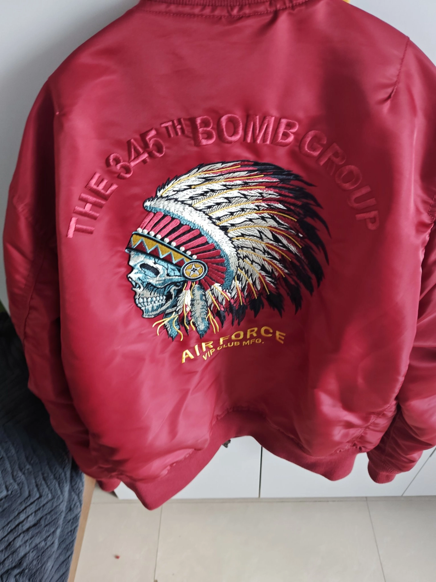 custom review-VIP Air Force MA 1 Pilot Loose Fit Jacket Baseball Jacket Men's