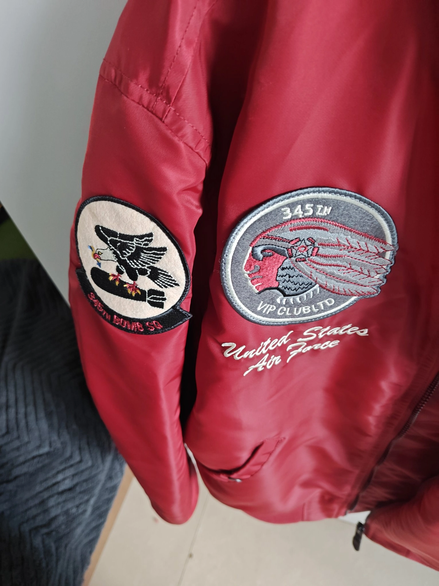 custom review-VIP Air Force MA 1 Pilot Loose Fit Jacket Baseball Jacket Men's