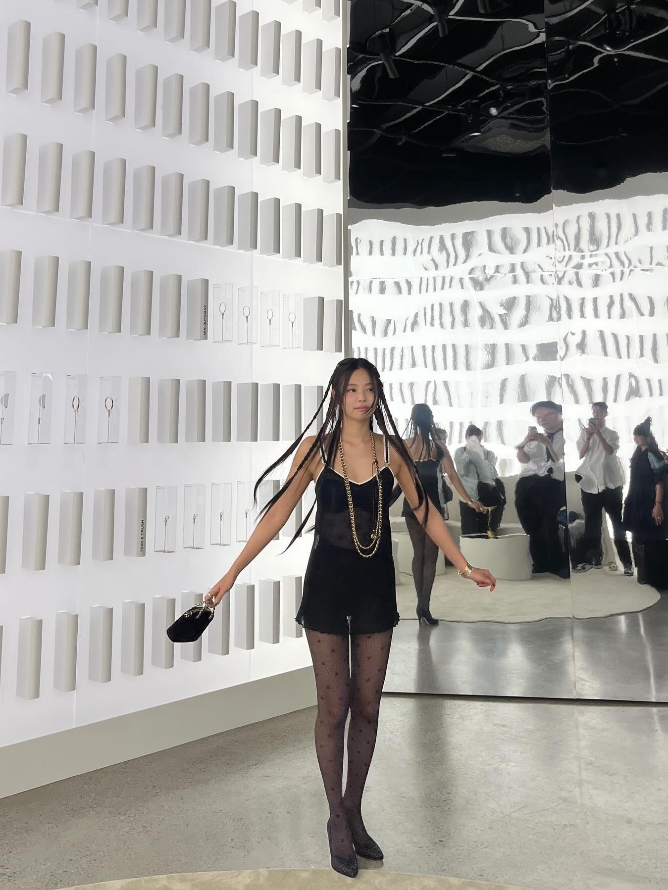 ootd 黑丝穿搭 jennie