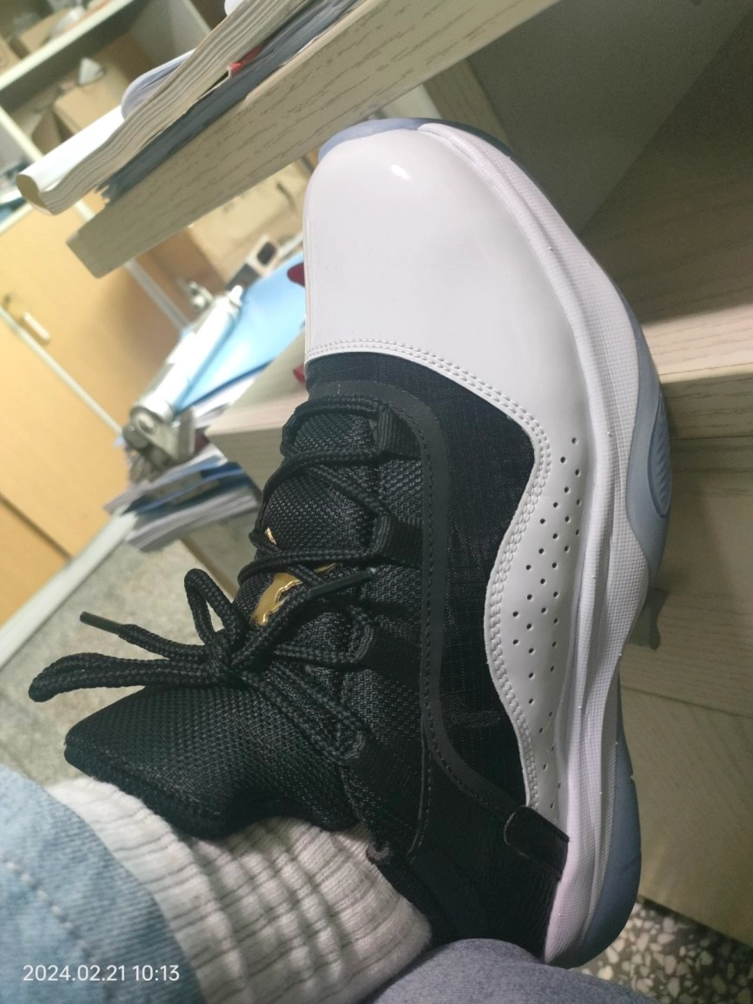 custom review-Jordan Air Jordan 11 Low Топ Винтажные баскетбольные кроссовки Мужской Черно-белая панда