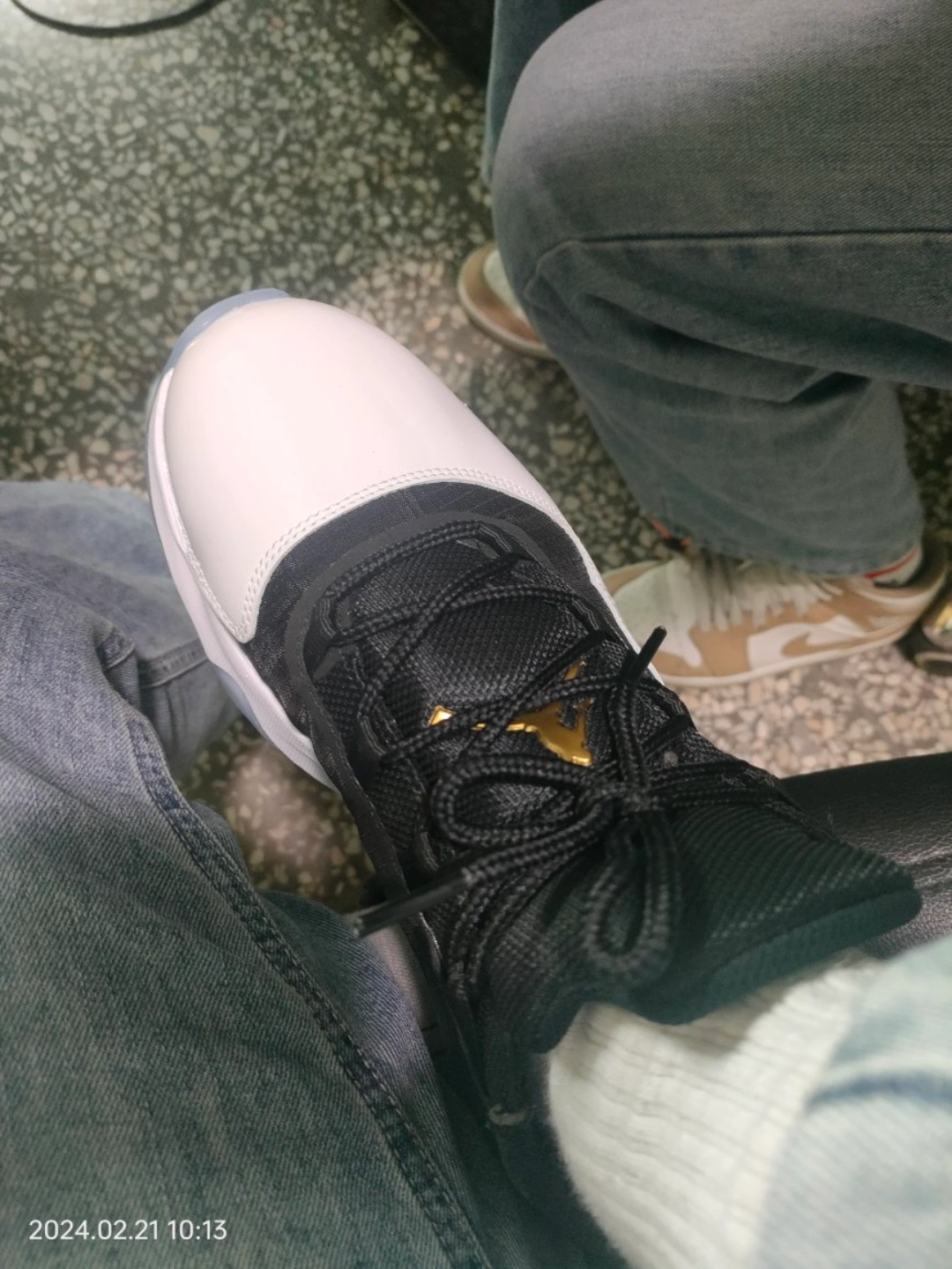 custom review-Jordan Air Jordan 11 Low Топ Винтажные баскетбольные кроссовки Мужской Черно-белая панда