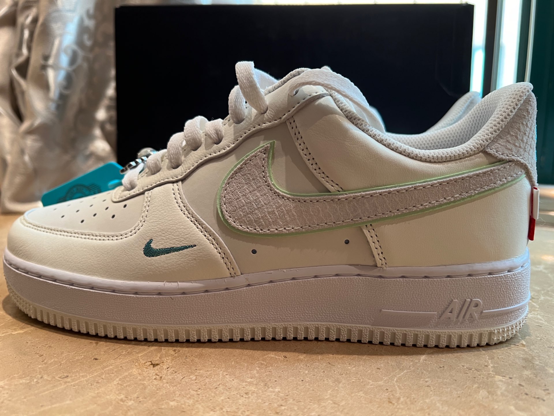 custom review-Nike Air FORCE 1 Low Топ Скейтборд Кроссовки Унисекс Экрю