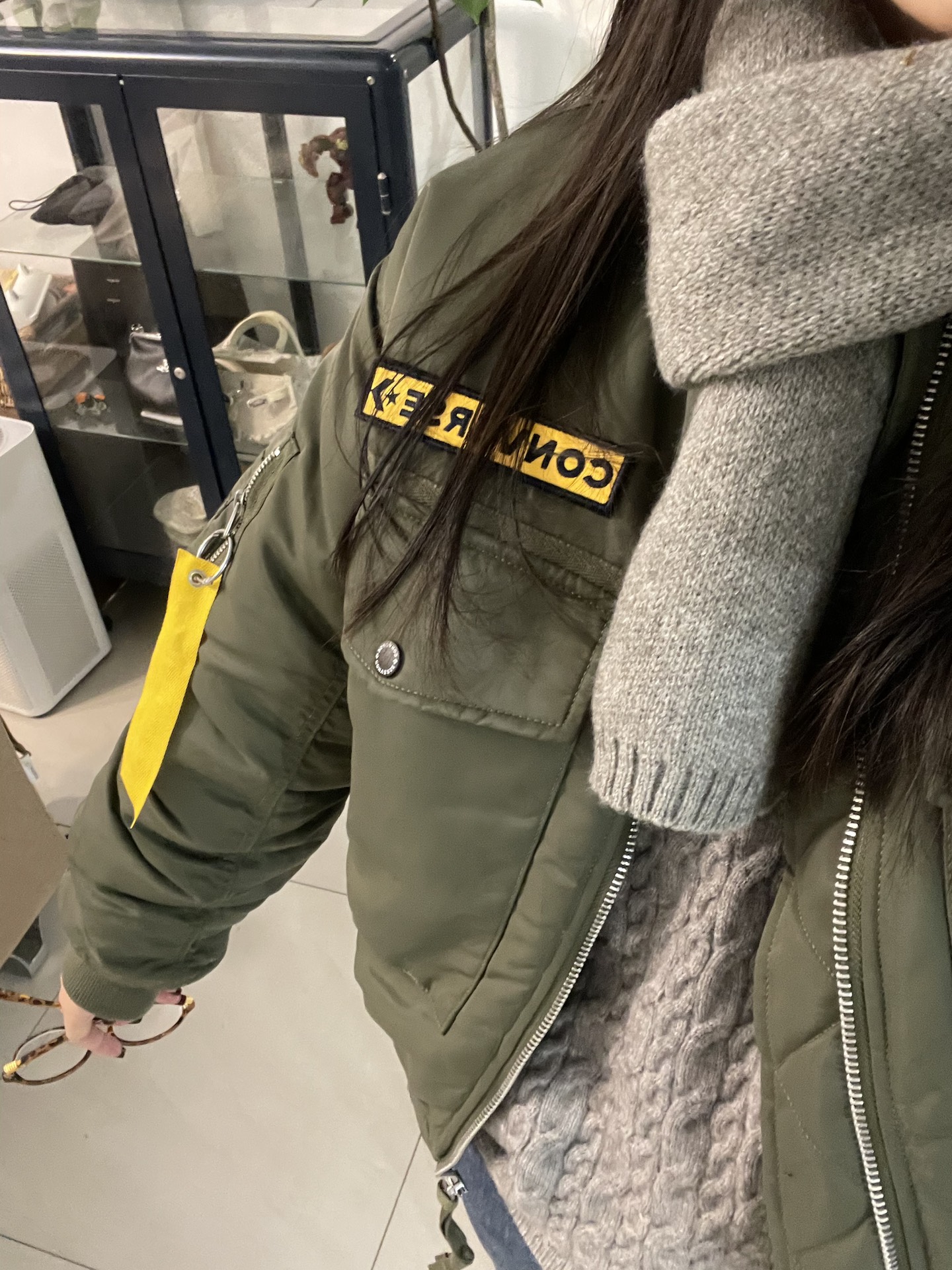 custom review-Конверс MILITARY PACK Ma 1 Куртка Мужская Зеленая