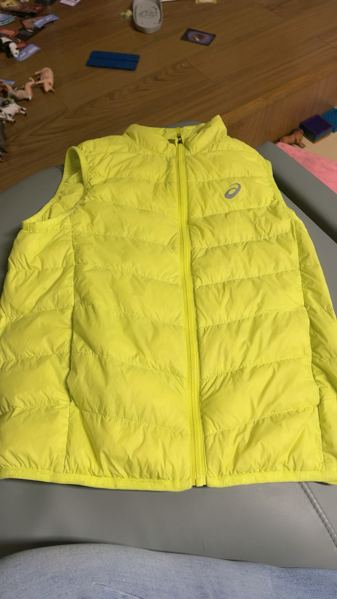 custom review-ASICS Желтый Зеленый Унисекс Пуховый жилет