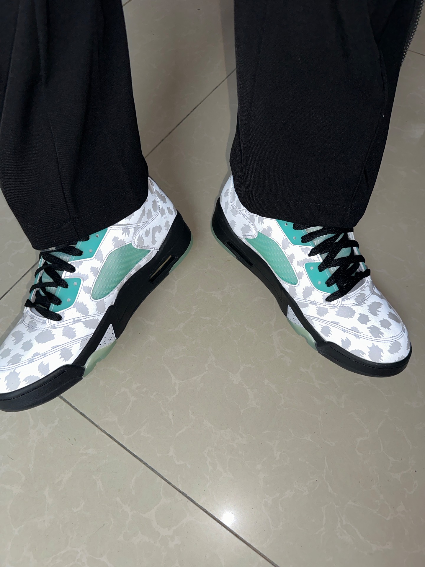 custom review-Jordan Air Jordan 5 Island Green High Top Винтажные баскетбольные кроссовки Унисекс Mint Green