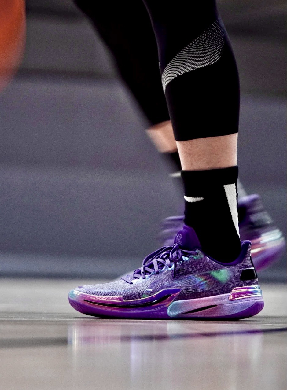 custom review-LiNing Gamma Radiation Storm Anti Slip And Wear Resistant Support Rebound Low Top Basketball Shoes Men's Purple