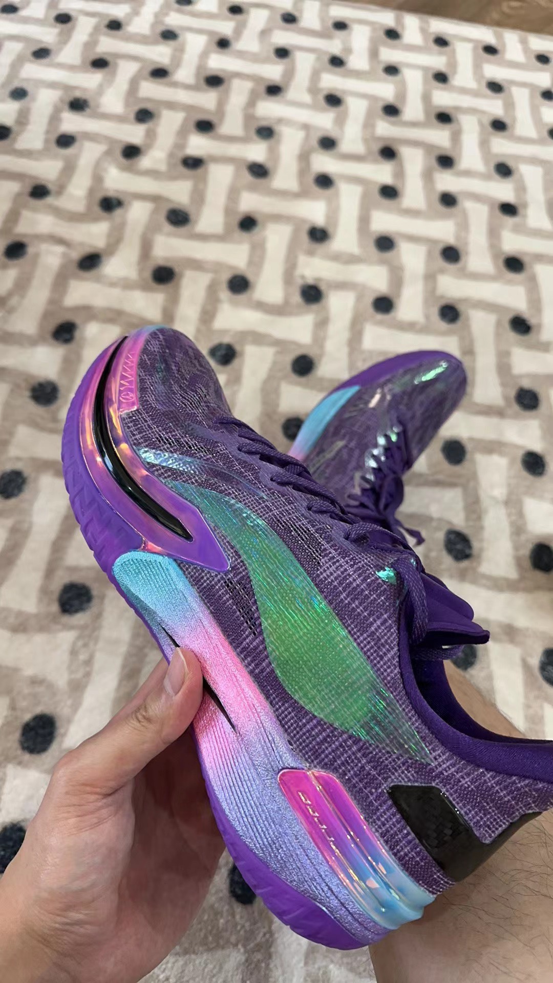 custom review-LiNing Gamma Radiation Storm Anti Slip And Wear Resistant Support Rebound Low Top Basketball Shoes Men's Purple