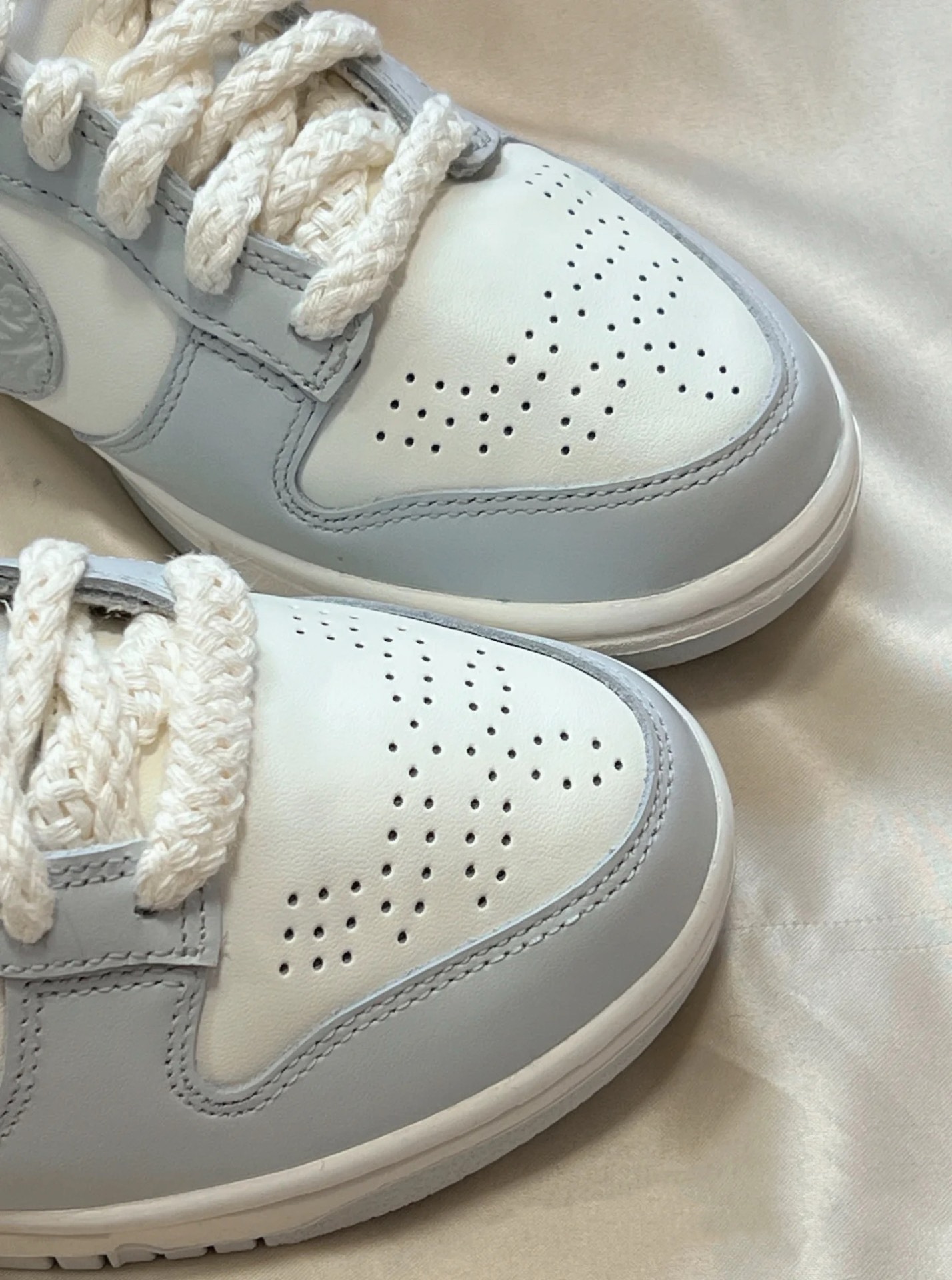 custom review-Nike Dunk Low Топ Скейтборд Кроссовки Женские Серые