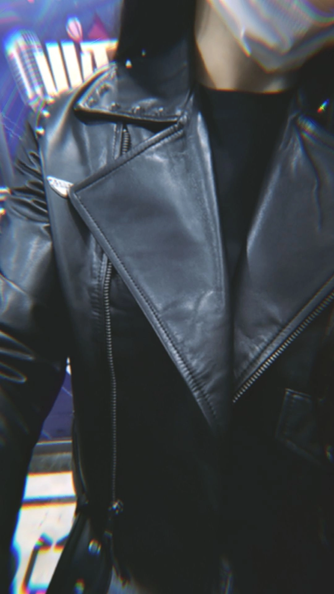 custom review-Li NING X Pleasures Кожаная Куртка Женская Черная