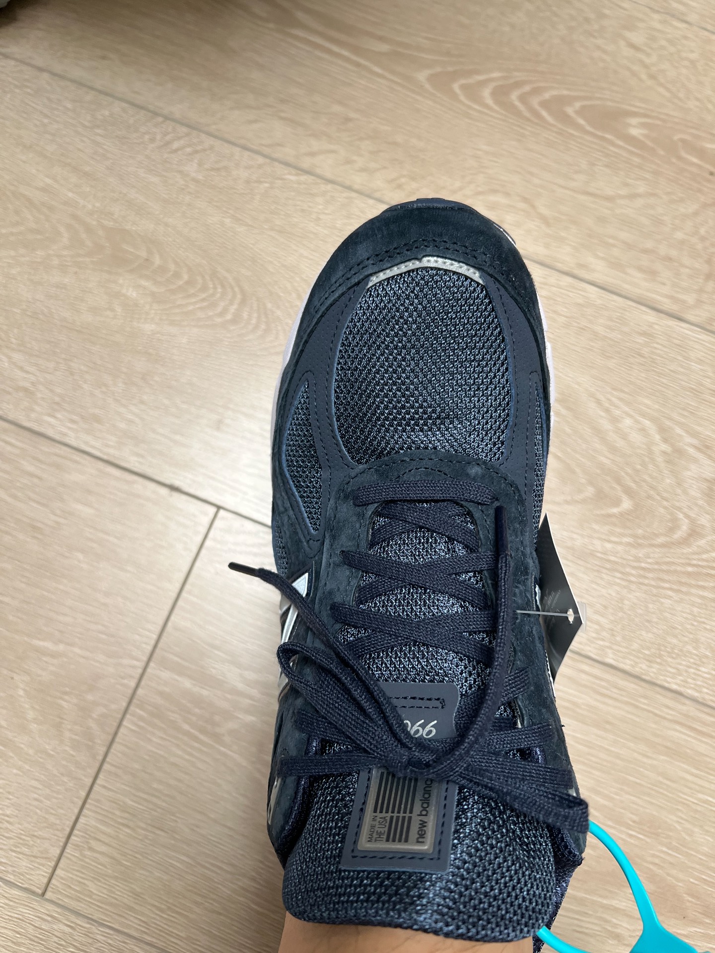 custom review-New Balance NB 990 V4 Устойчивый к истиранию Низкий Топ Повседневная Городская Коммутация Беговые кроссовки Мужские Морской Синий