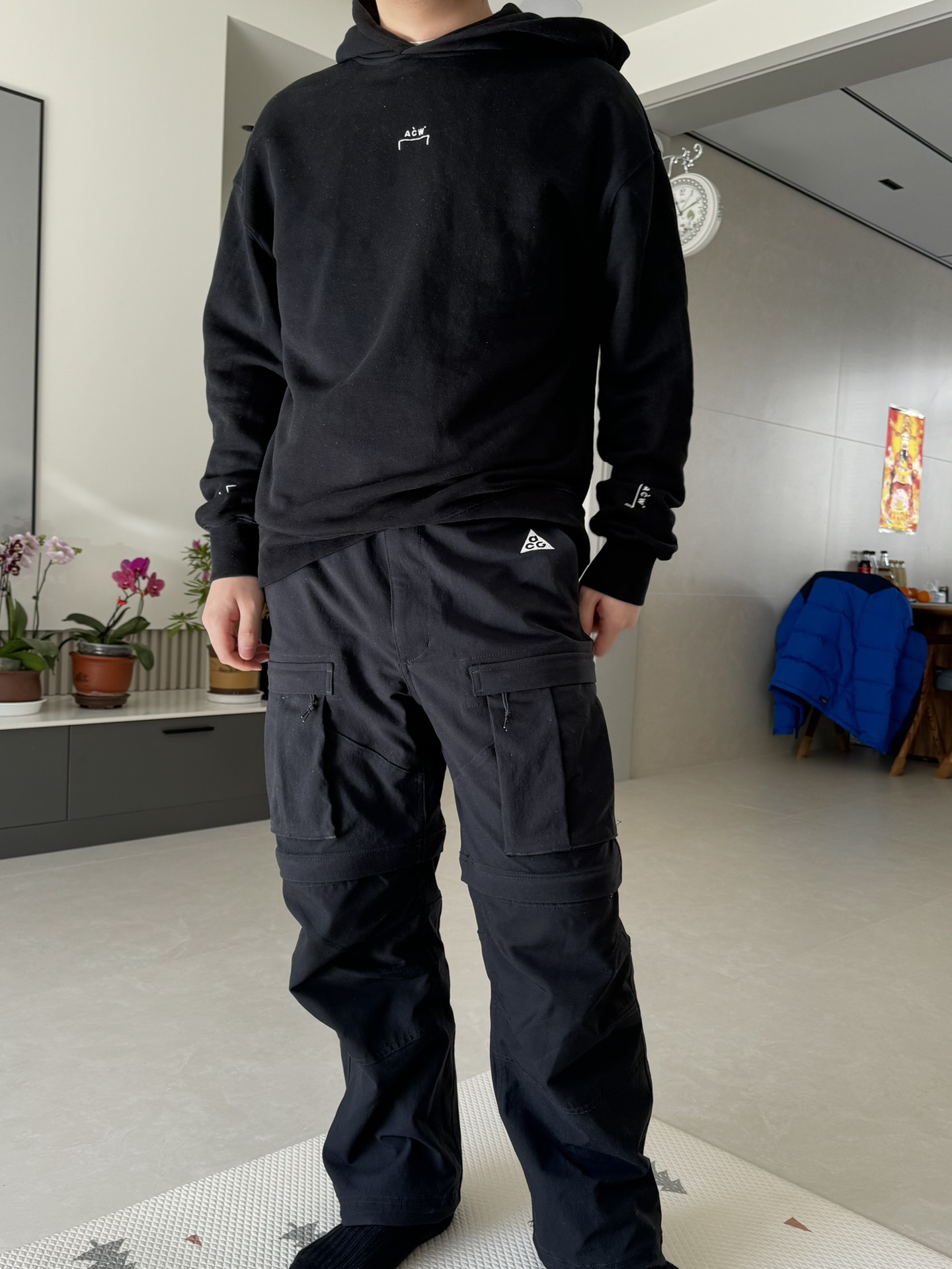 试穿nike acg裤子,长裤短裤两穿