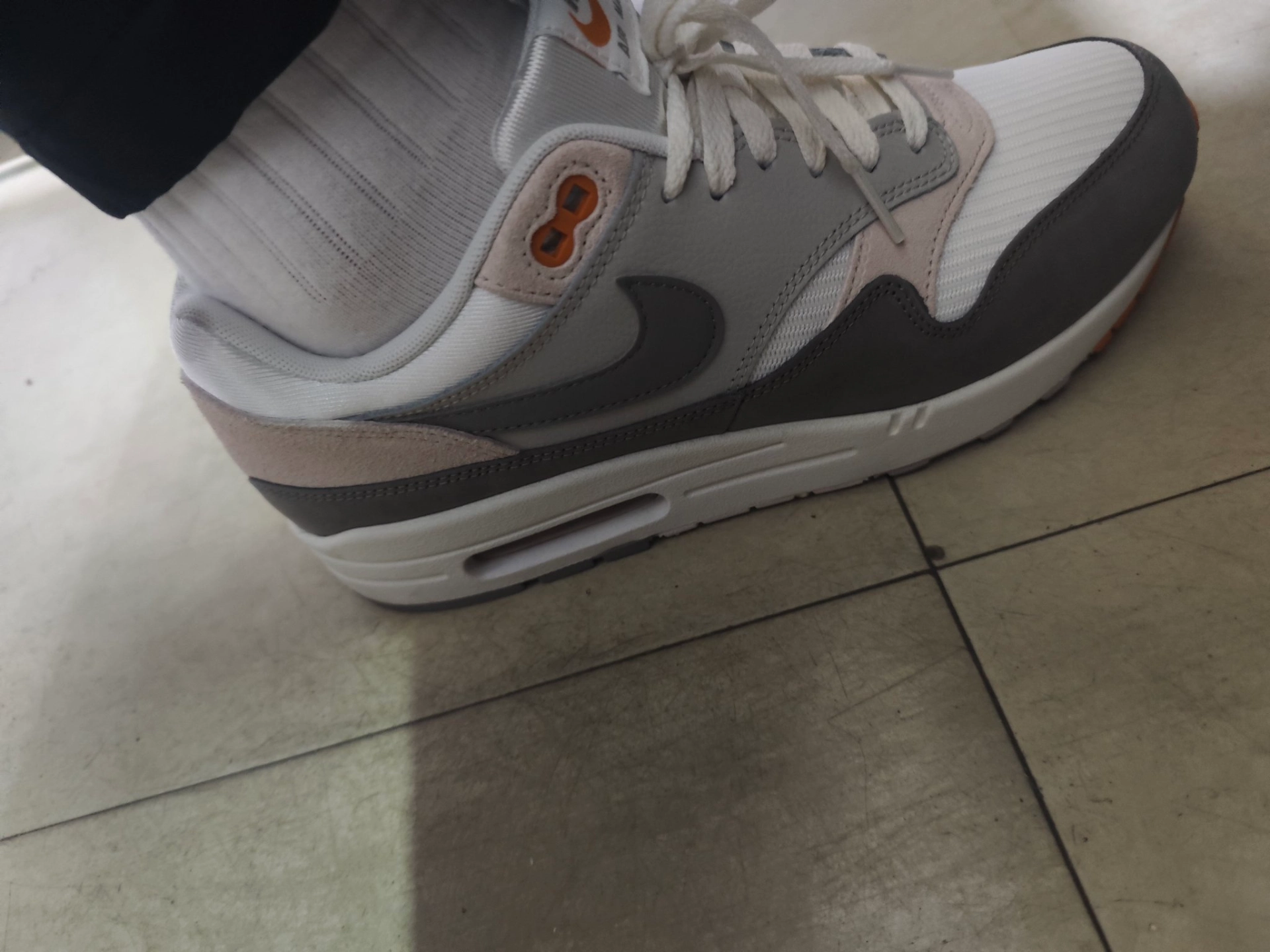 custom review-Nike Air Max 1 Устойчивый к истиранию Низкий Топ Casual Мужской Серый