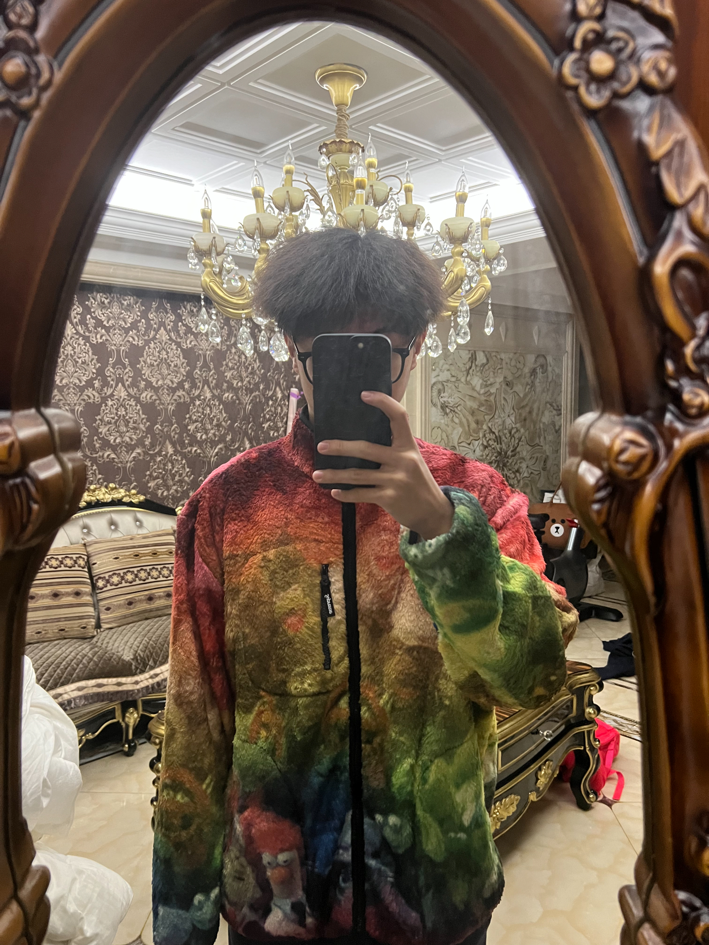 custom review-Supreme SS24 Week6 MUPPETS Флис Куртка Бархат Feel Пальто Унисекс Многоцветный