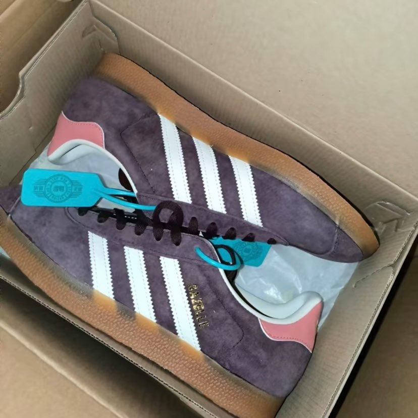custom review-Adidas Originals Gazelle Abrasion Resistant Низкие Кроссовки для скейтбординга Женские Коричневые