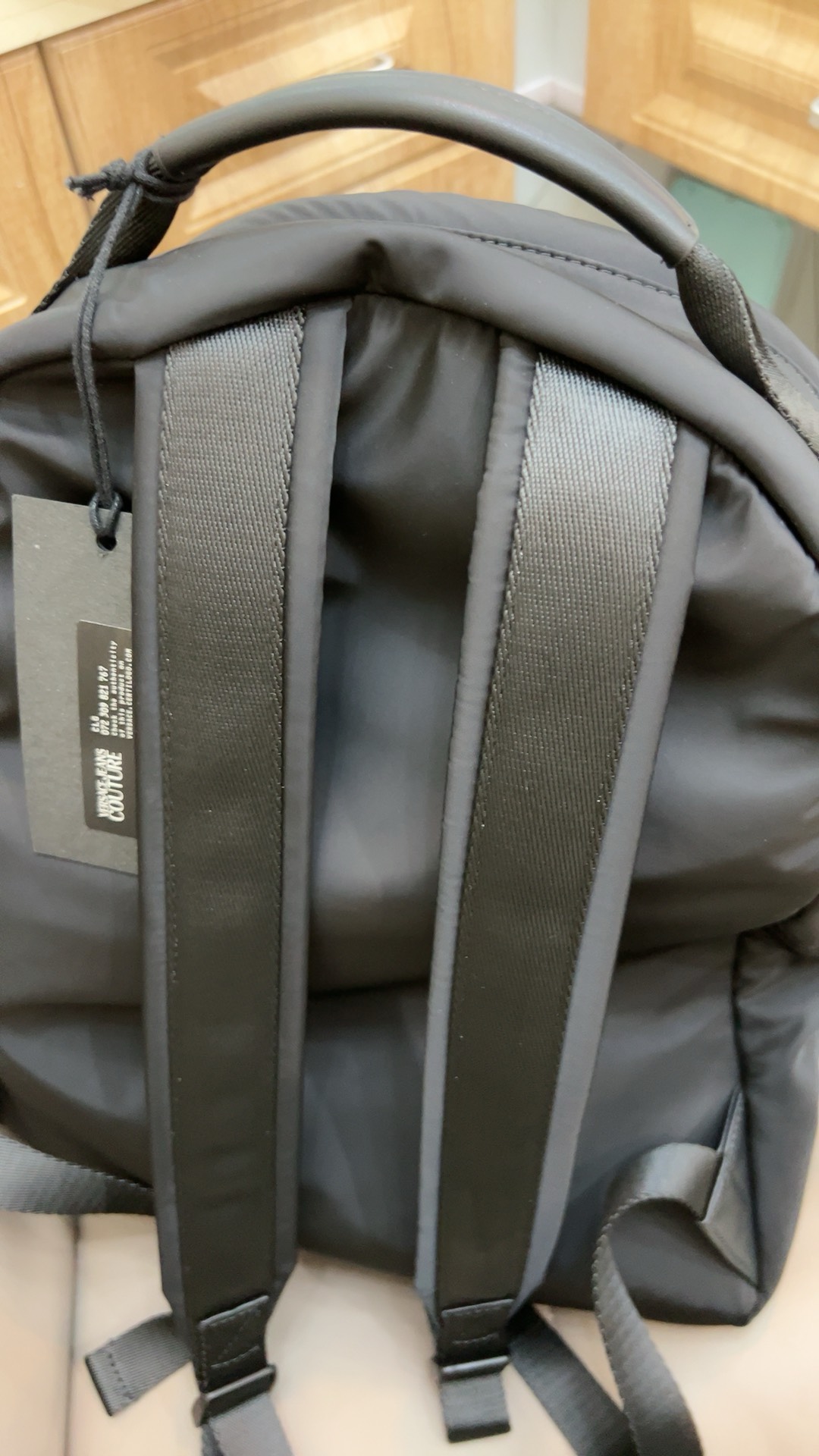 custom review-VERSACE JEANS COUTURE Полиэстер Рюкзак Большой Мужской Черный