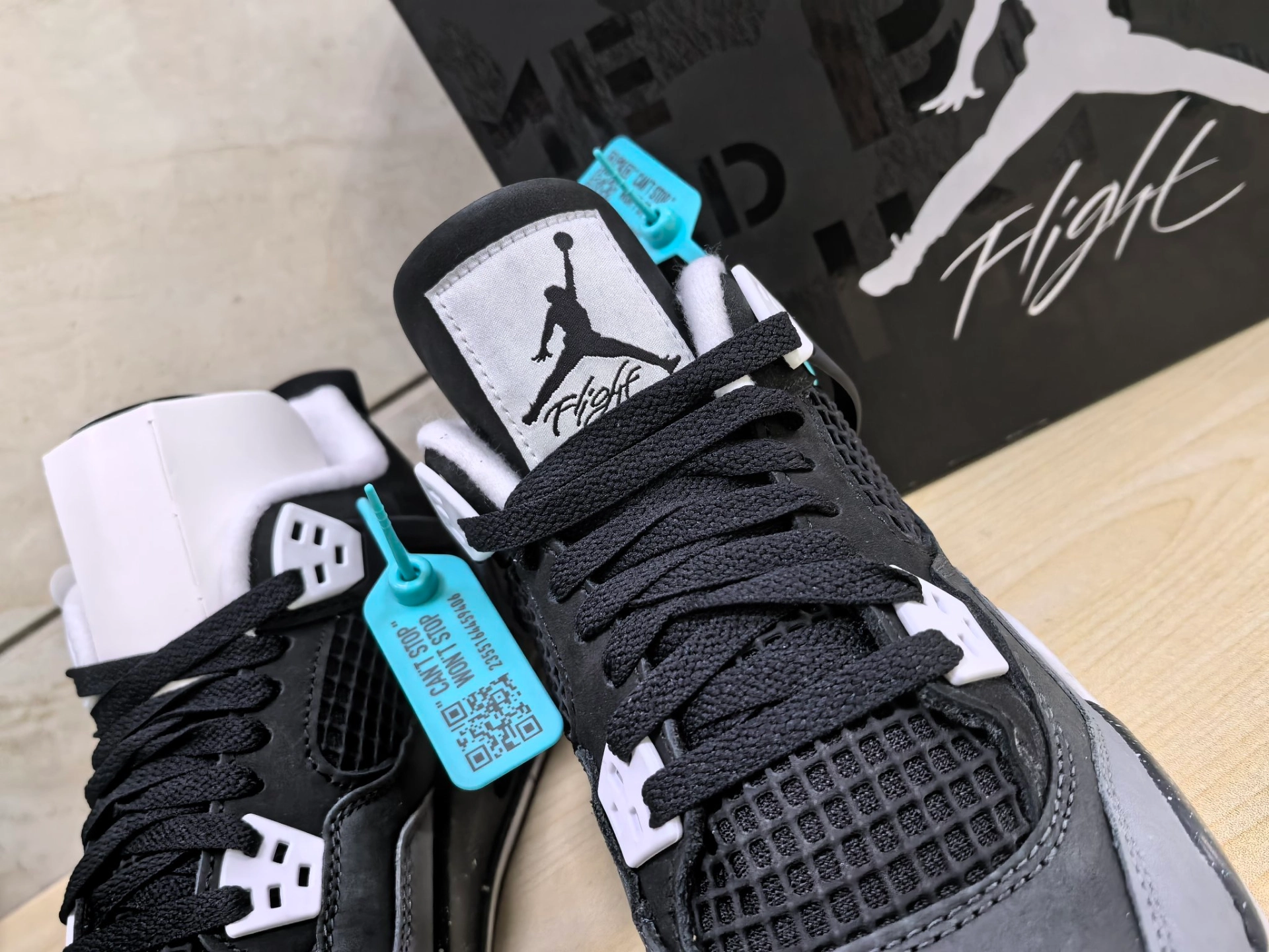 custom review-Jordan Air Jordan 4 Slip Resistant Anti Kick High Top Children's Basketball Shoes Black Teenagers
