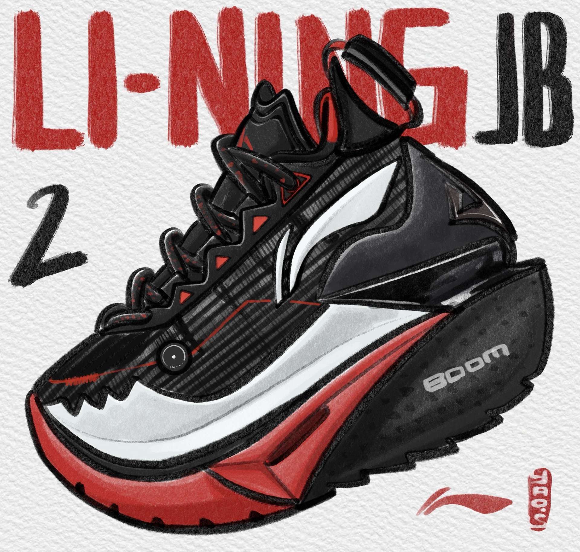 原创球鞋插画资讯李宁巴特勒2代合集"上"