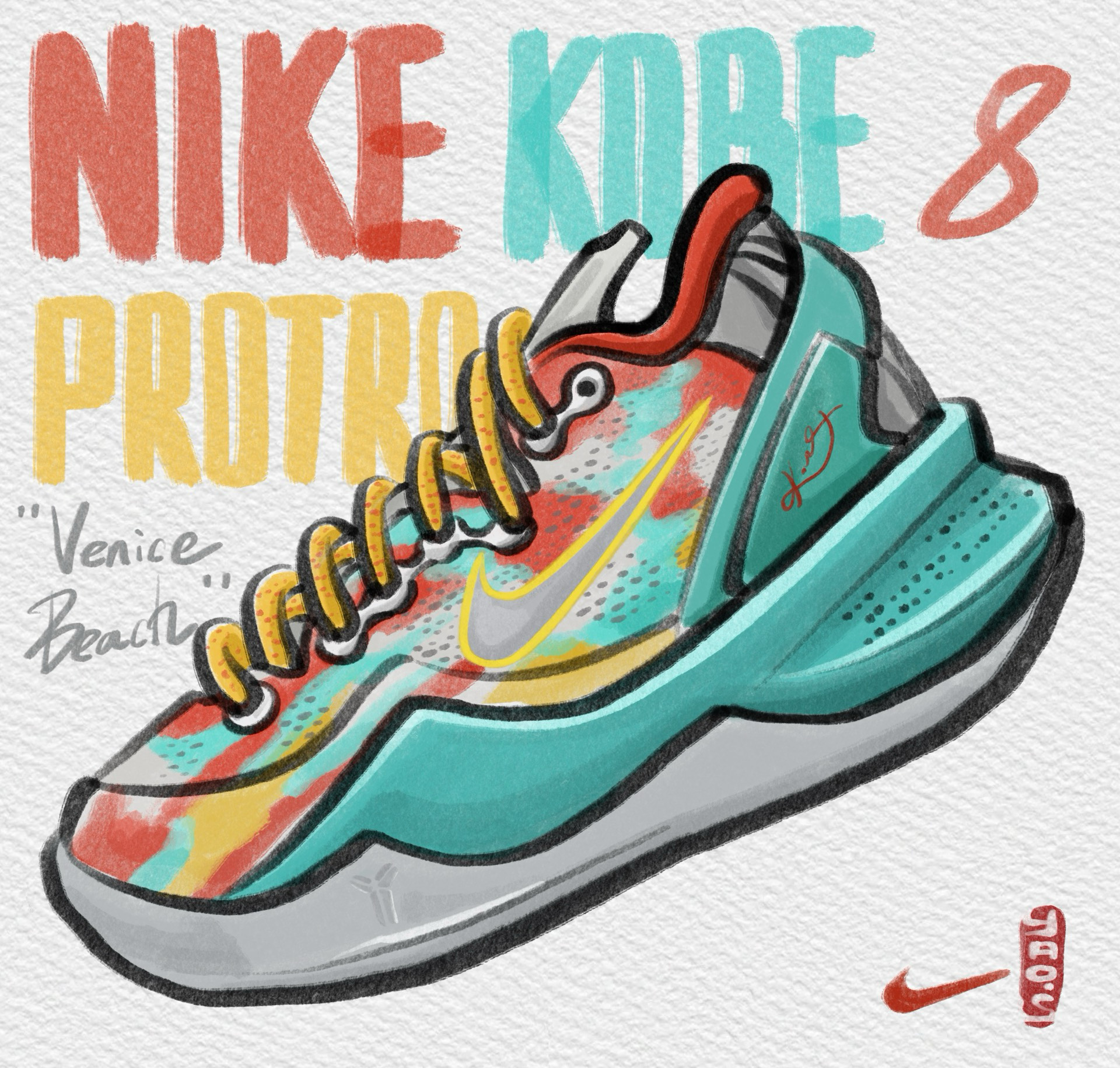 原创球鞋插画资讯耐克科比8更新