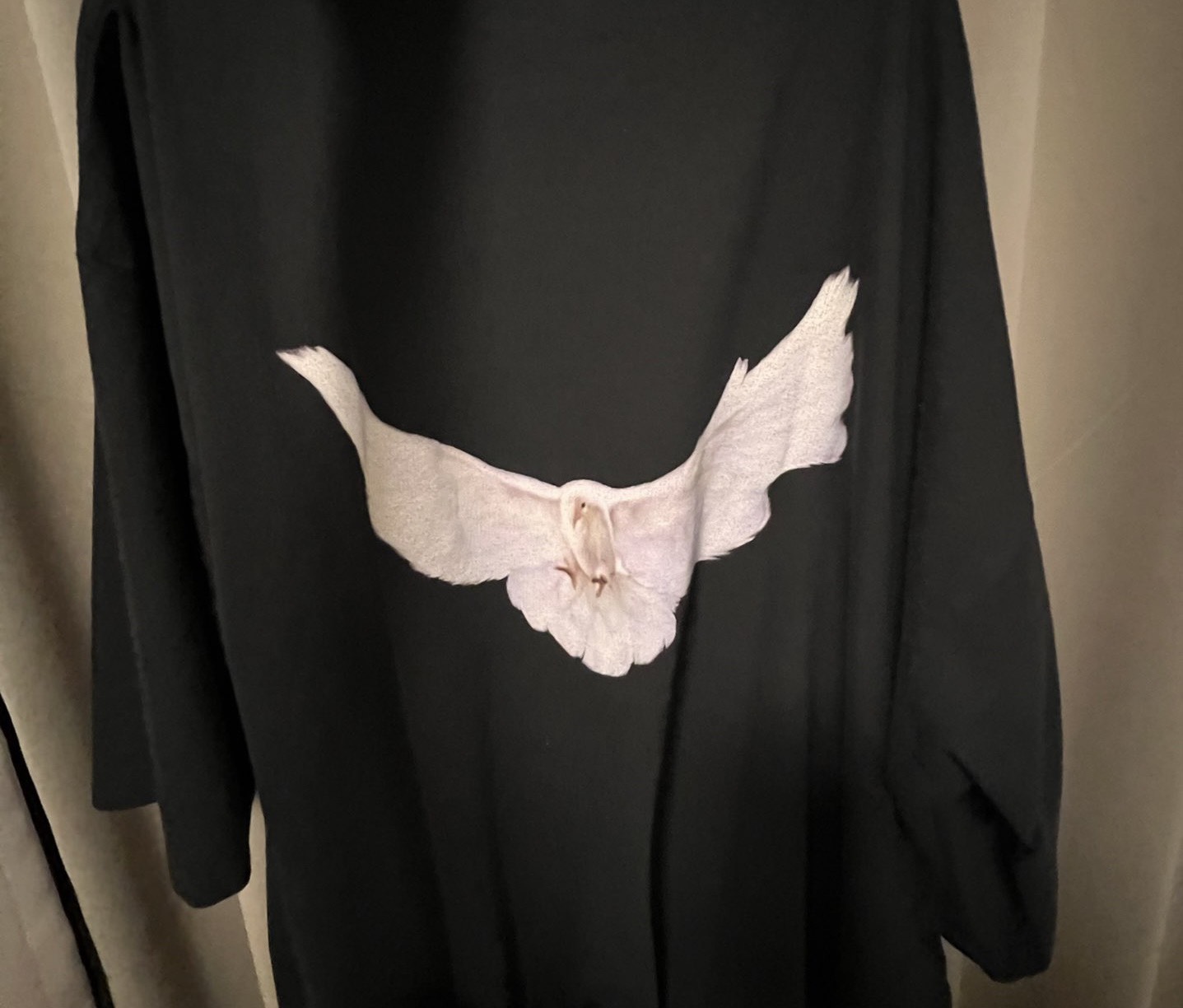 custom review-YEEZY x Gap X Balenciaga DOVE 3 4 рукав Tee T-рубашка Унисекс Черный