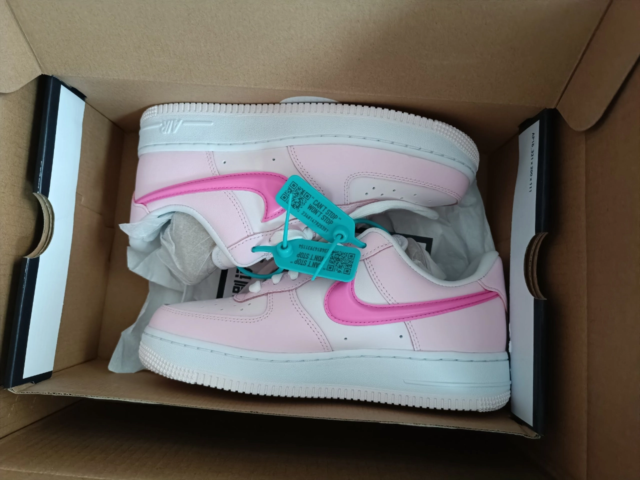 custom review-Nike Air FORCE 1 Low Топ Скейтборд Кроссовки Женские Белые Розовые