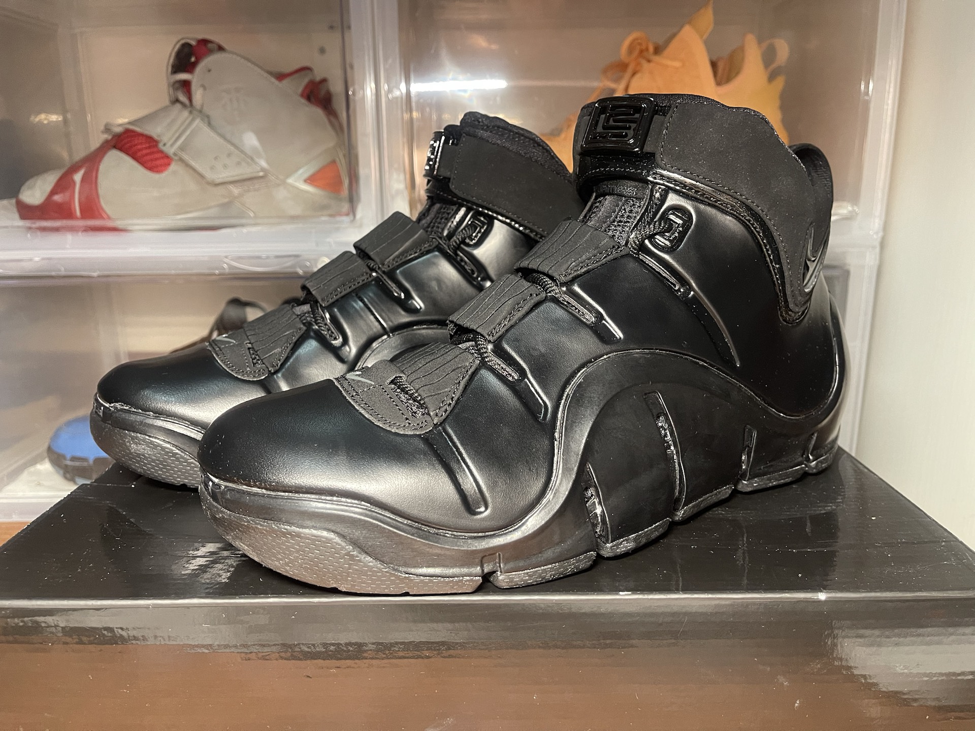 custom review-Nike Lebron 4 'Anthracite' Джеймс 4 MID Топ Винтажные баскетбольные кроссовки Мужской Черный Выпуск 2023 года