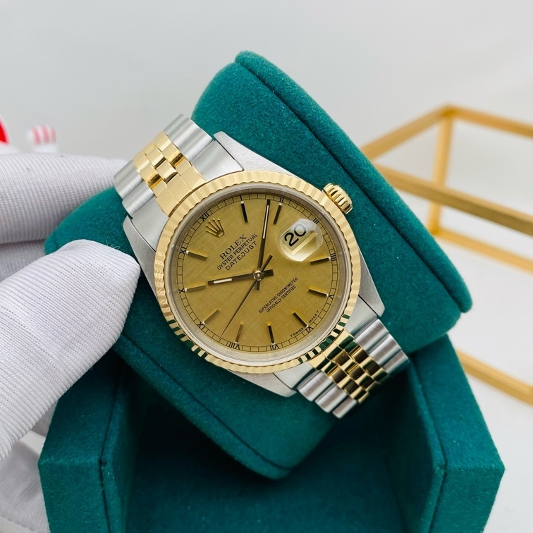 36999元 劳力士日志型系列 16233 香槟金盘