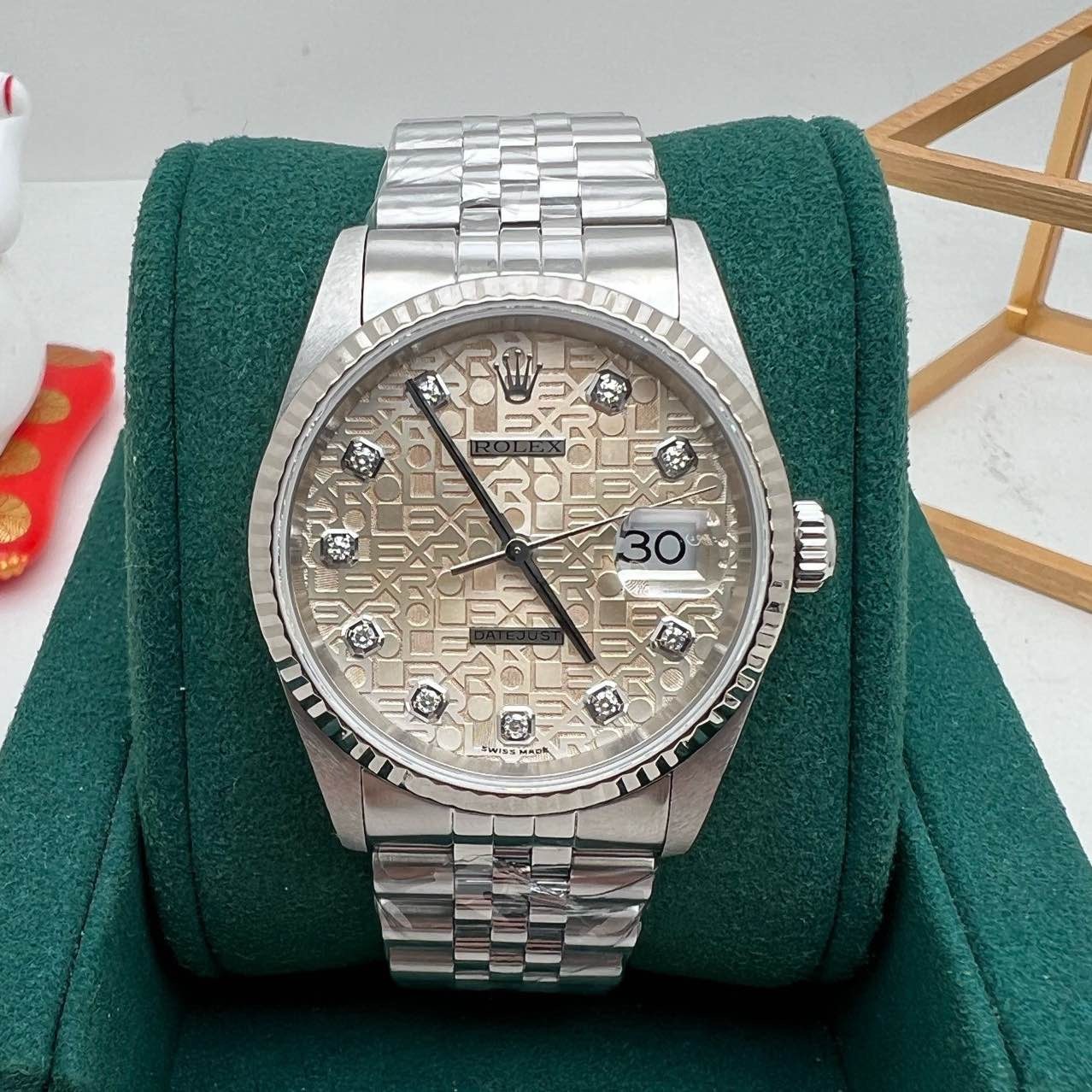 33888元 劳力士日志型系列 16234 电脑银盘镶钻