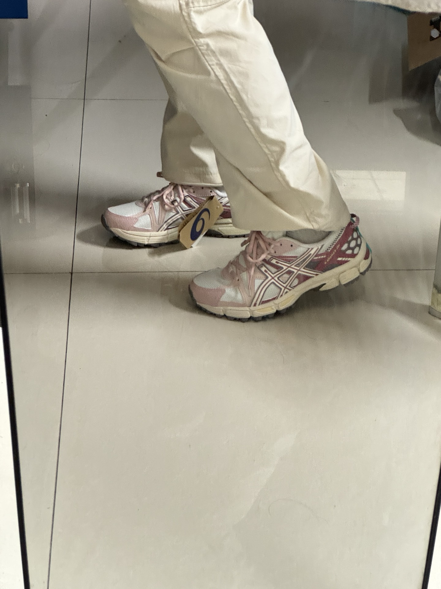 custom review-Asics Gel Kahana 8 White Pink Women's