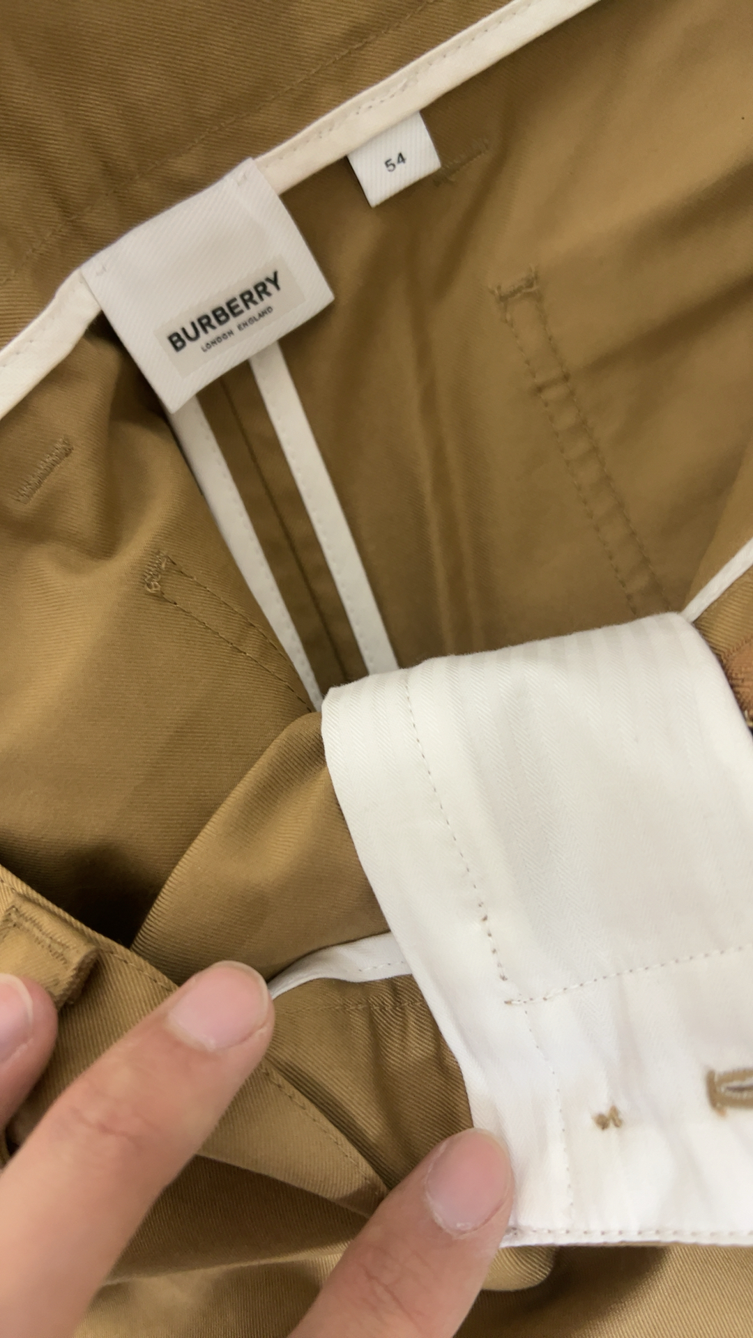 custom review-Burberry Повседневные брюки Мужские Верблюжий