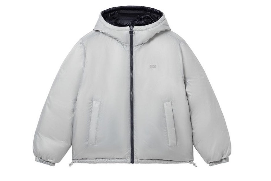 custom review-Пуховик LACOSTE Collaboration Мужской Темно-синий Серый