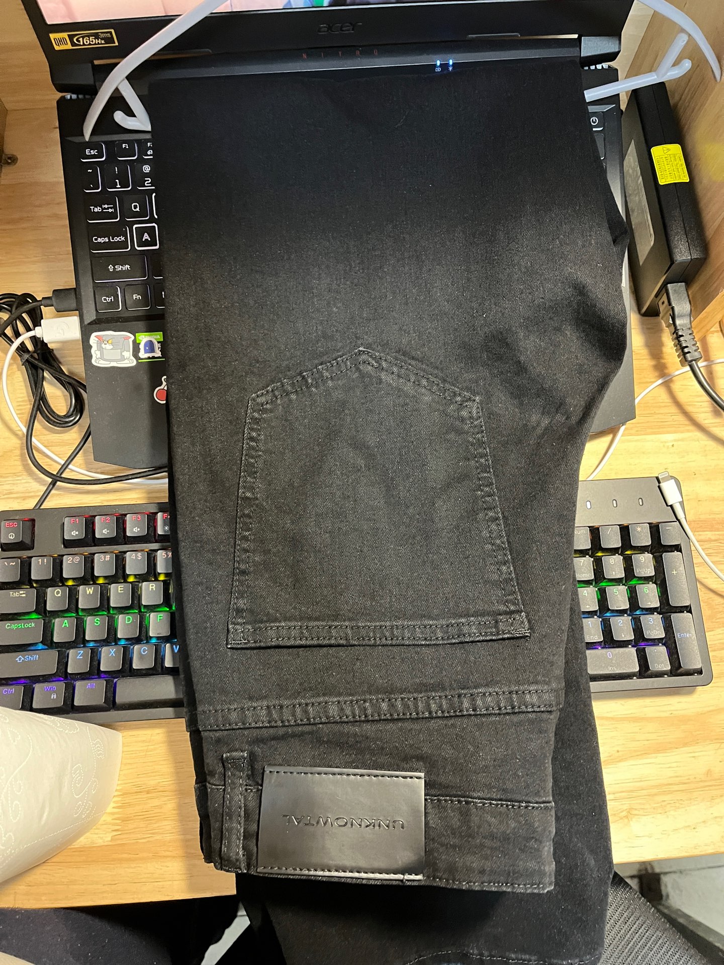 custom review-UNKNOWTAL Джинсы Унисекс Желтый Грязь