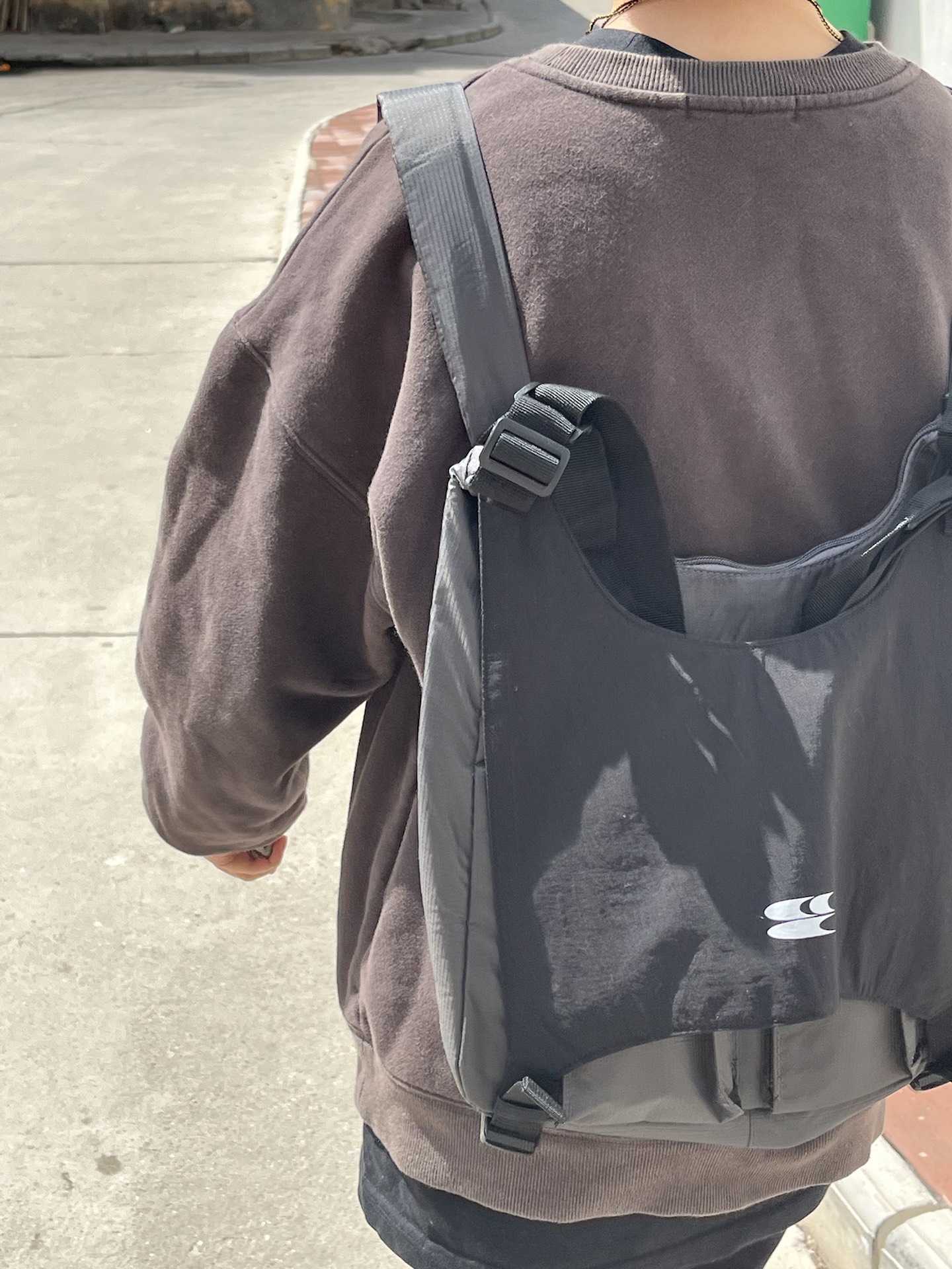 custom review-Crying Center Ткань Рюкзак Стандартный Унисекс Черный Серый