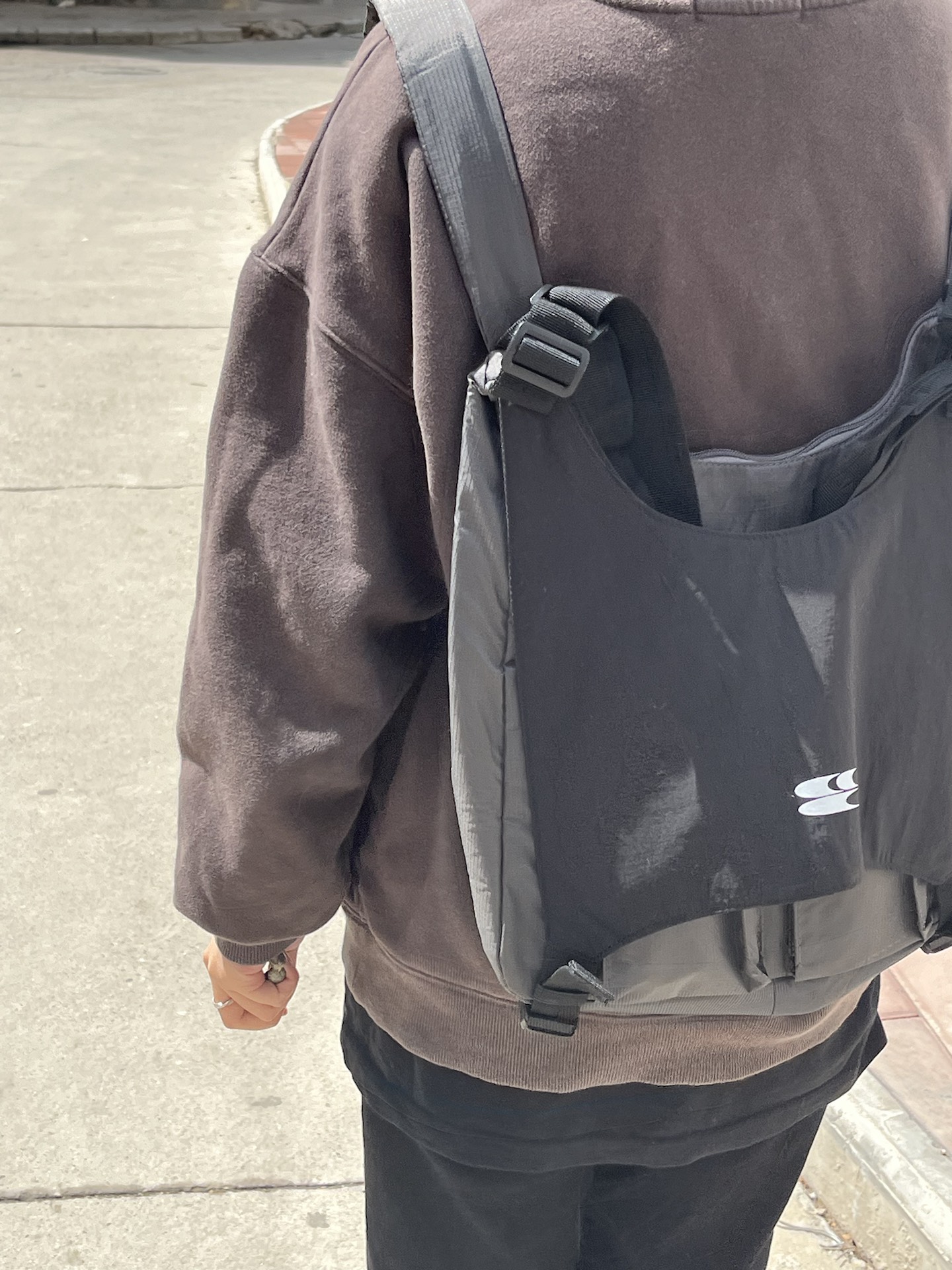 custom review-Crying Center Ткань Рюкзак Стандартный Унисекс Черный Серый