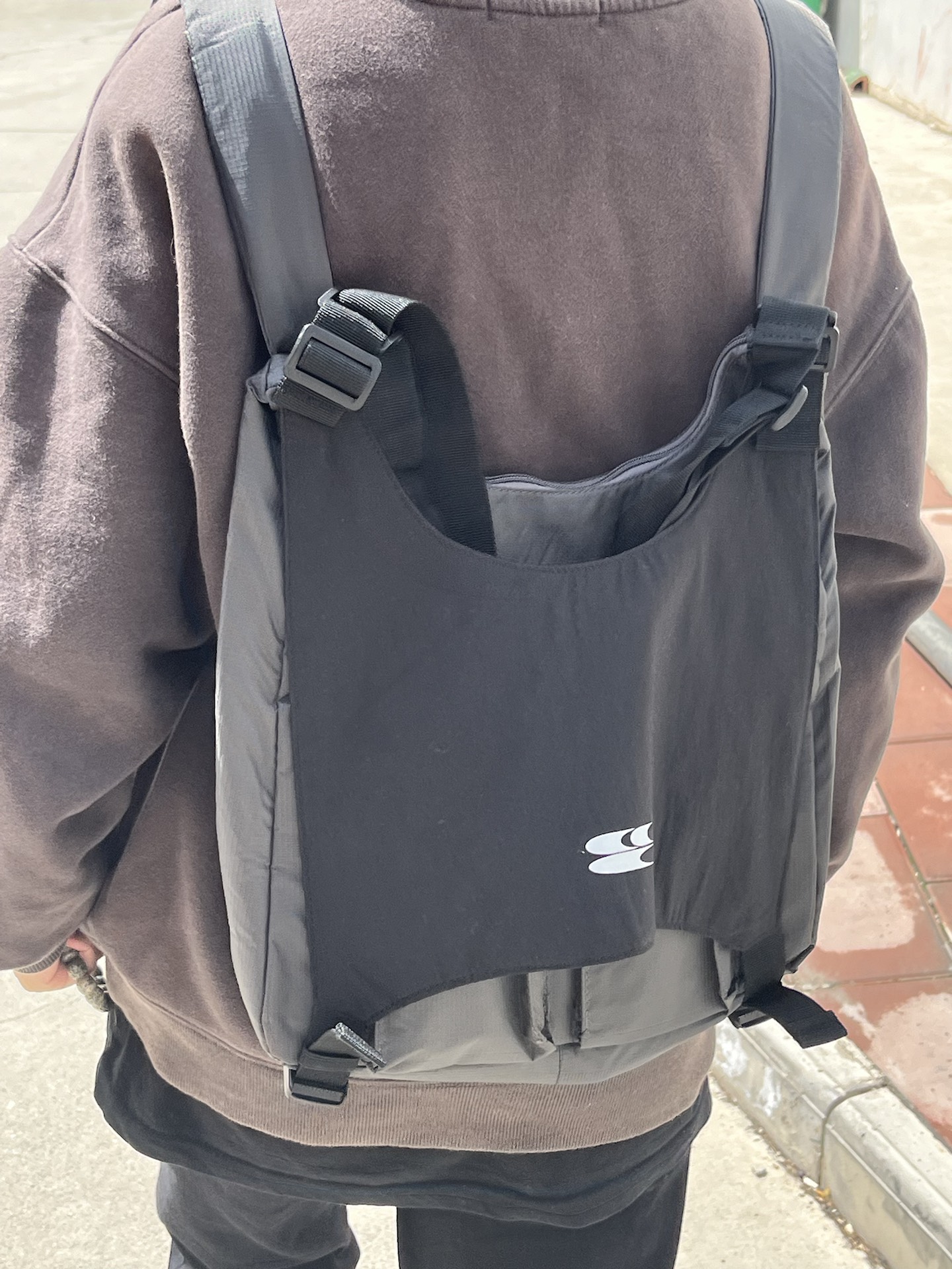 custom review-Crying Center Ткань Рюкзак Стандартный Унисекс Черный Серый