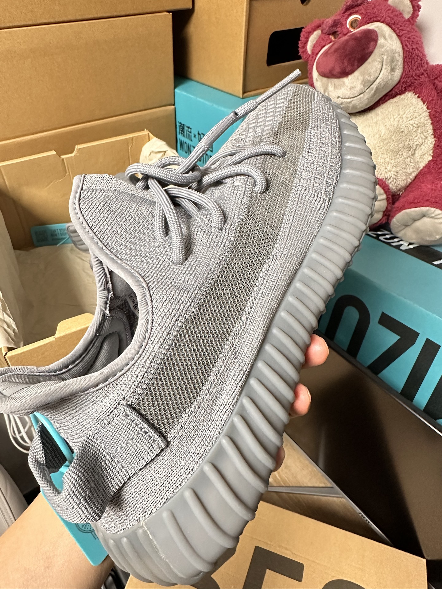 custom review-Adidas Originals Yeezy Boost 350 V2 Low Топ Casual Унисекс Серый