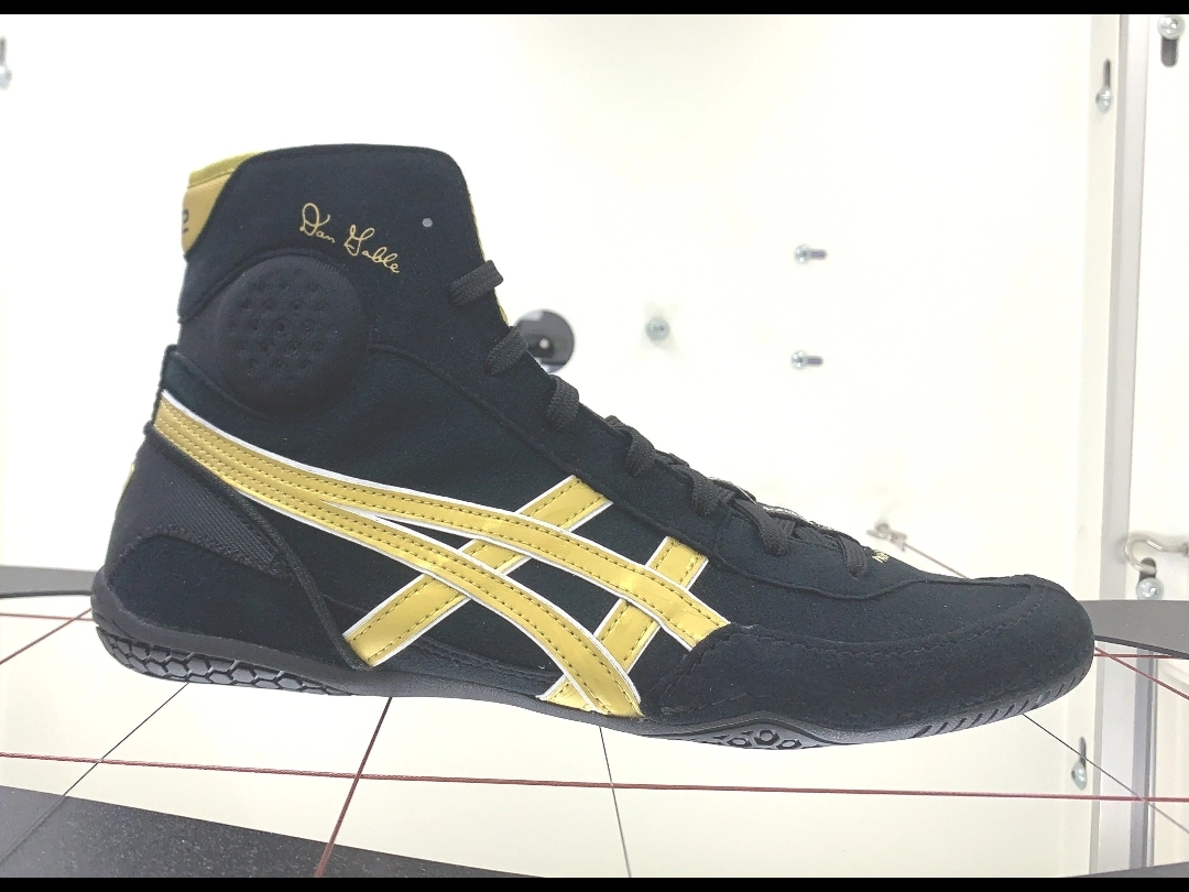 custom review-Asics Dan Gable Evo 3 High Топ Кроссовки для тренировок Унисекс Черный Золото