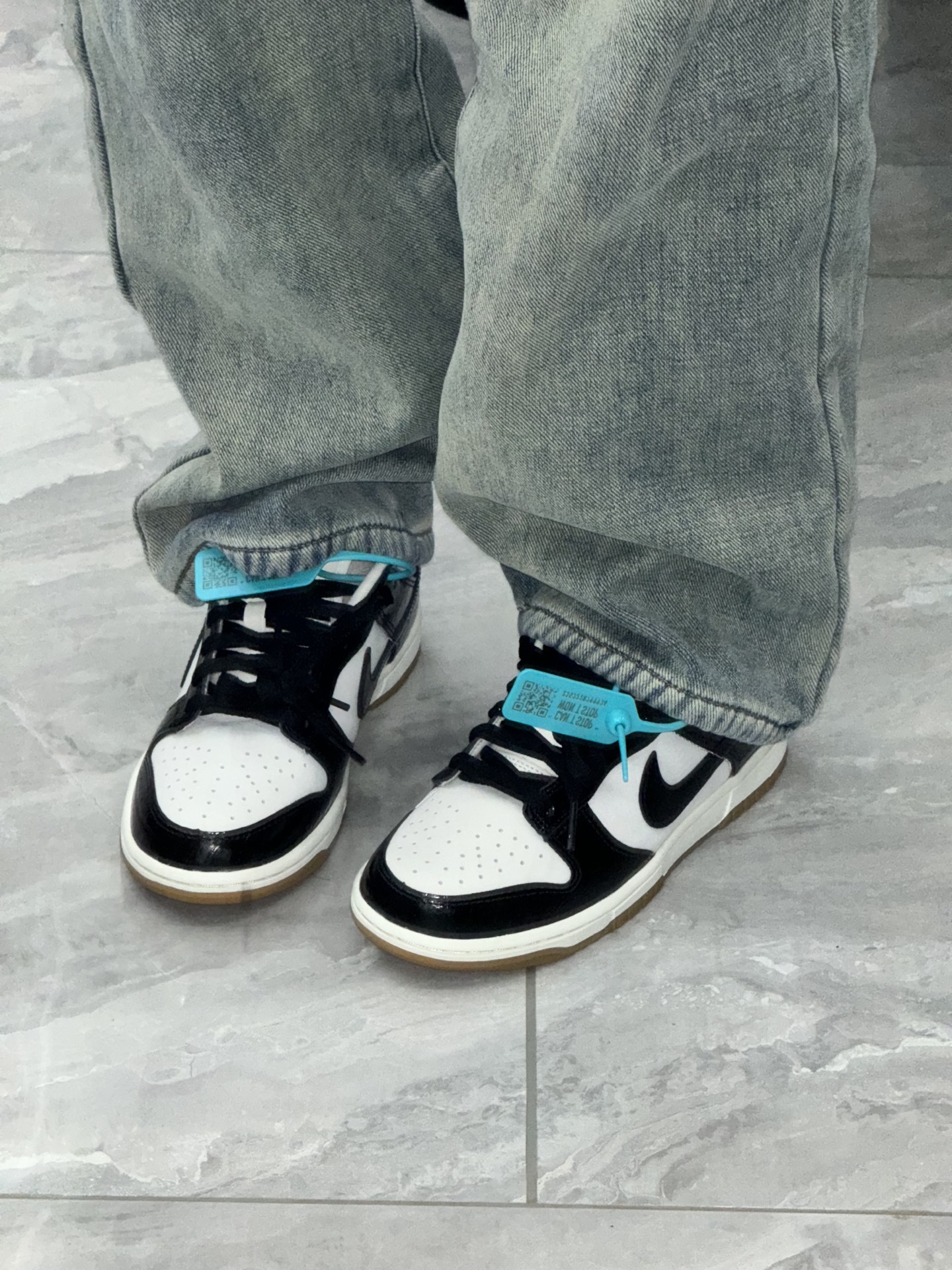 custom review-Nike Dunk Low Топ Скейтборд Кроссовки Женские Черный Белый