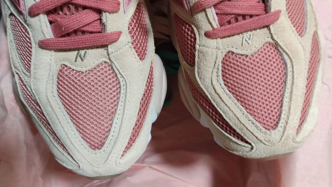 custom review-JOE FRESHGOODS x New Balance NB 9060 Устойчивый к истиранию Дышащий Легкий Низкий Топ Повседневная Обувь Унисекс Бежевый Розовый
