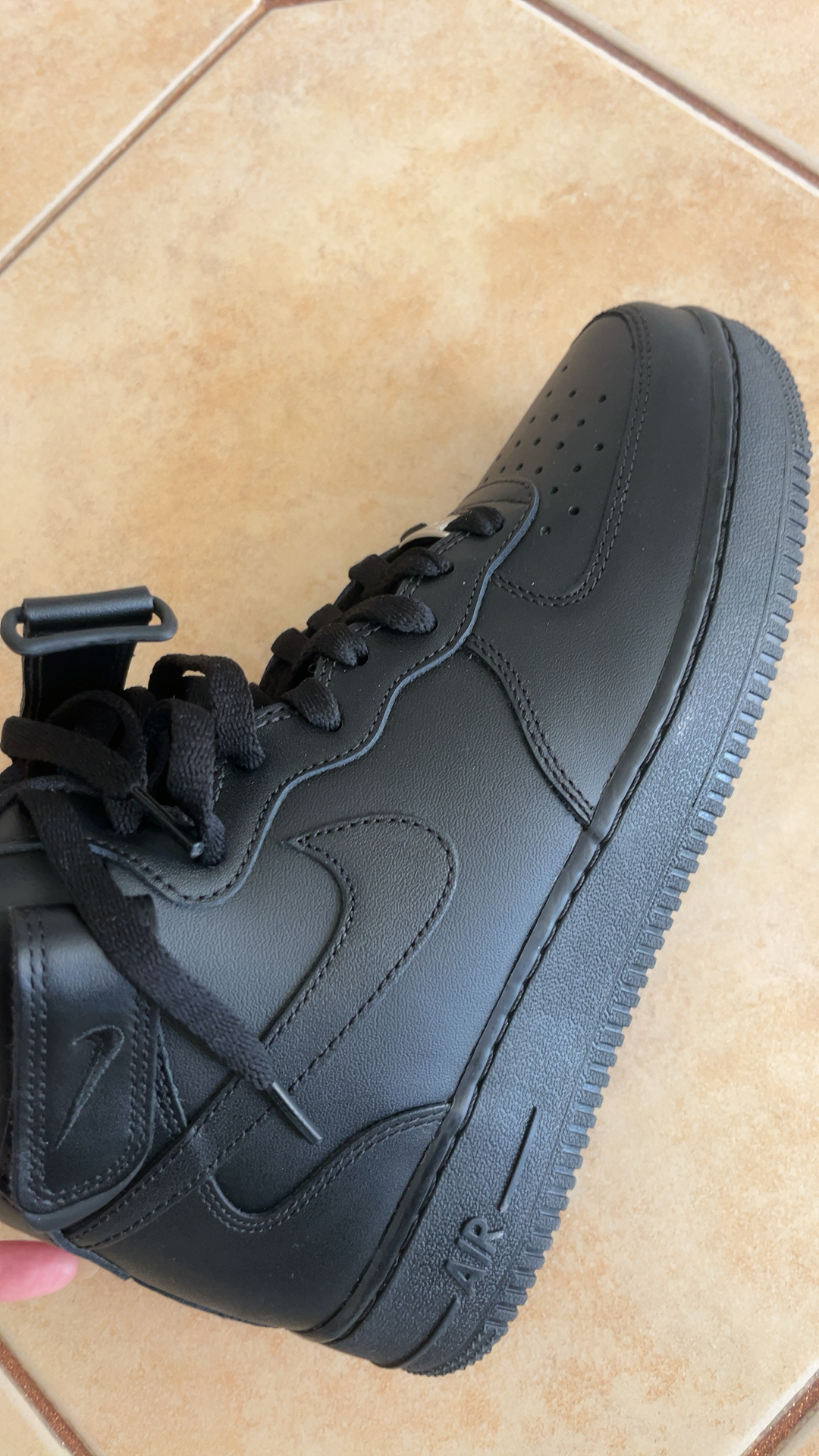 custom review-Nike Air FORCE 1 07 MID Топ Скейтборд Кроссовки Унисекс Pure Black