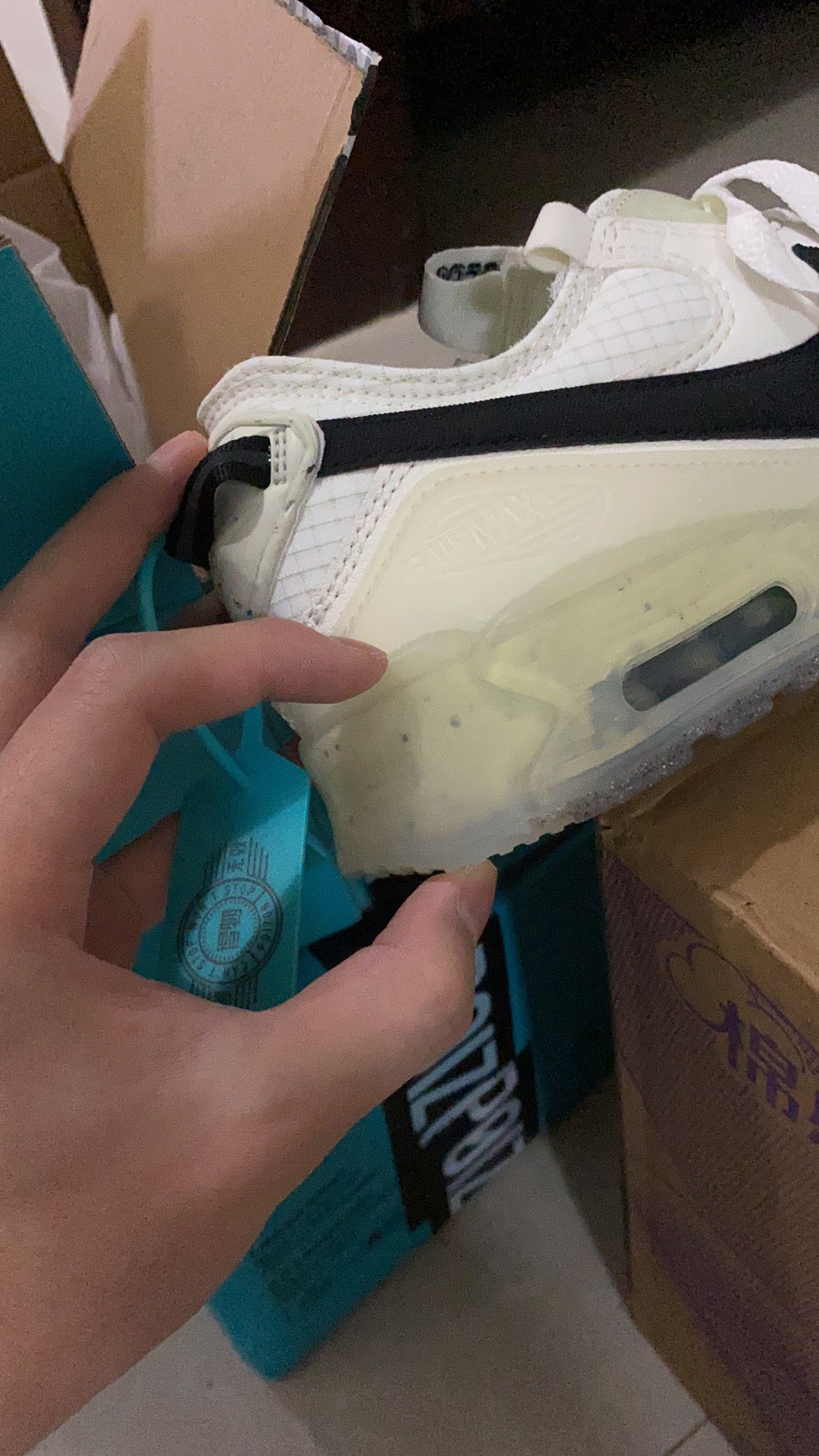 custom review-Nike Air Max 90 Устойчивый к истиранию Низкий Топ Повседневные Беговые кроссовки Унисекс Экрю Переработанный материал