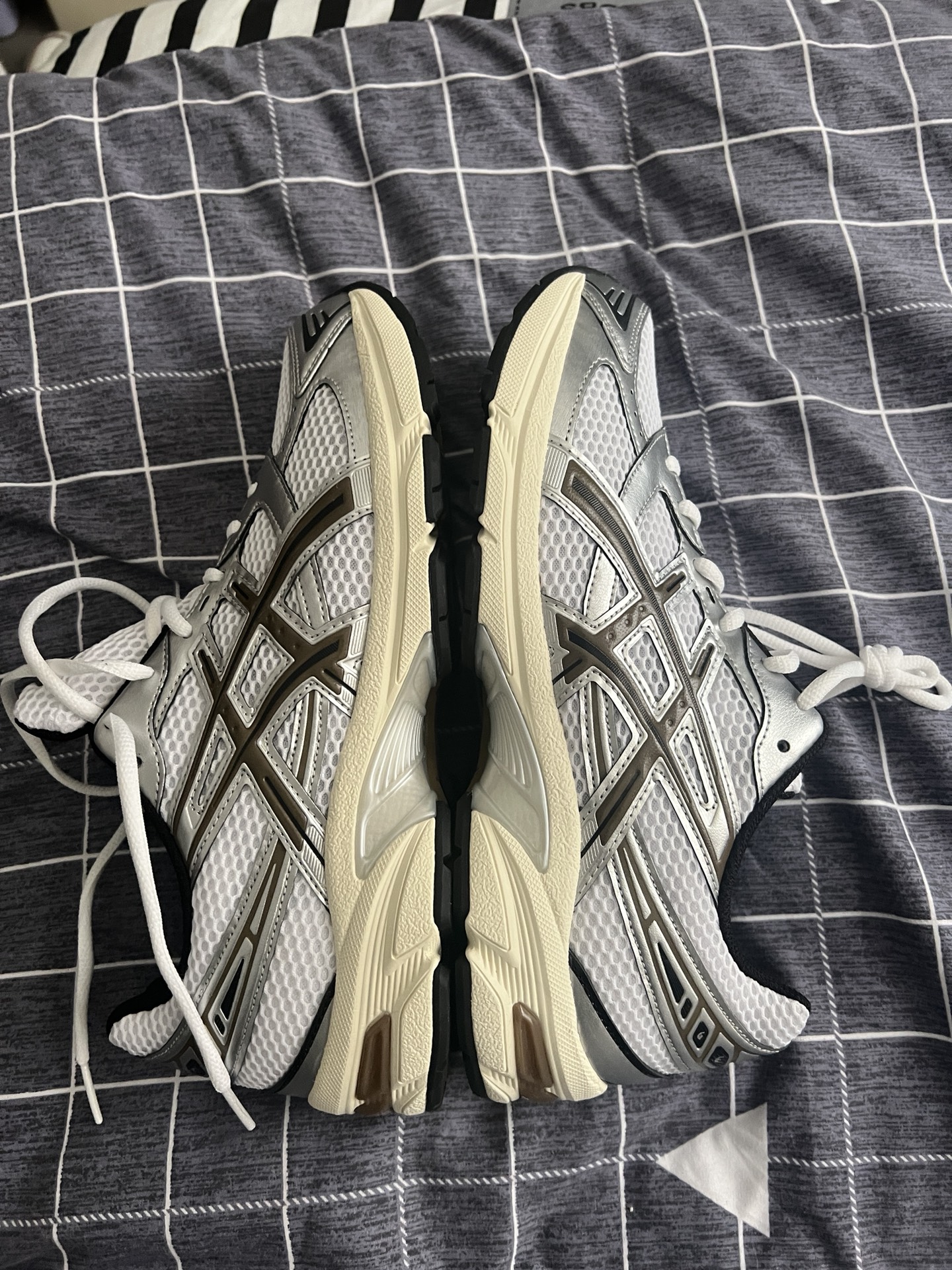 custom review-ASICS Гель 1130 Low Топ Повседневный Городской Коммутер Беговые кроссовки Мужские Белый-Коричневый