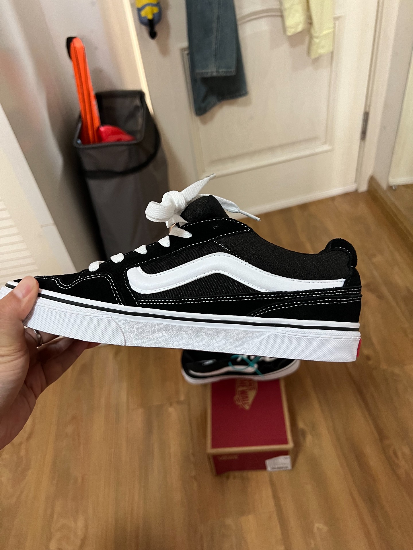 custom review-Vans Caldrone Износостойкие Низкие Кеды Унисекс Черный Белый