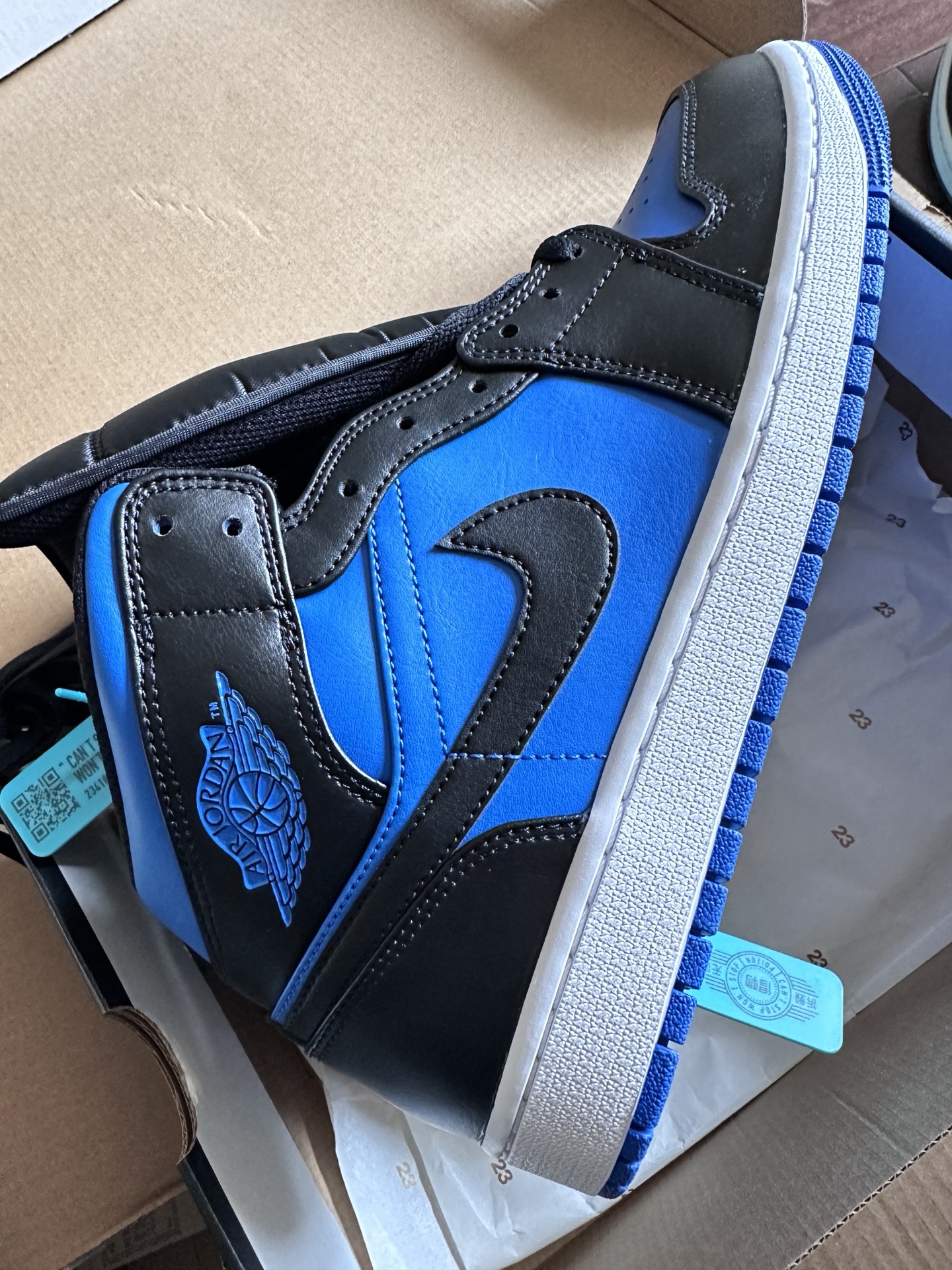 custom review-Jordan Air Jordan 1 MID 'Черный Королевский' MID Топ Винтажные баскетбольные кроссовки Мужской Синий черный