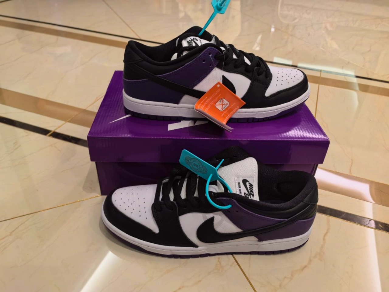 custom review-Nike Dunk SB Low Топ Скейтборд Кроссовки Унисекс Черный Фиолетовый