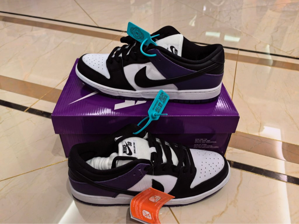 custom review-Nike Dunk SB Low Топ Скейтборд Кроссовки Унисекс Черный Фиолетовый